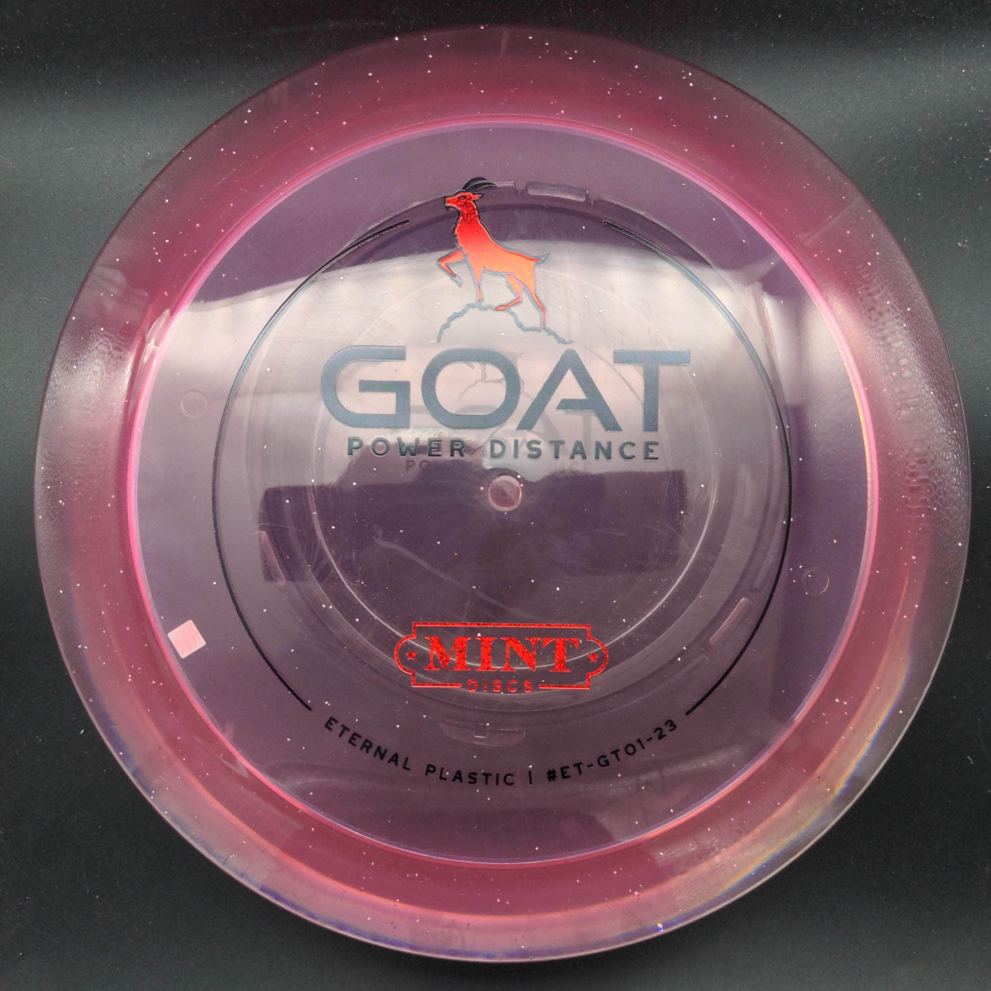 Mint Discs Distance Driver Pink Red Glitter Stamp 172g Goat - Eternal Plastic