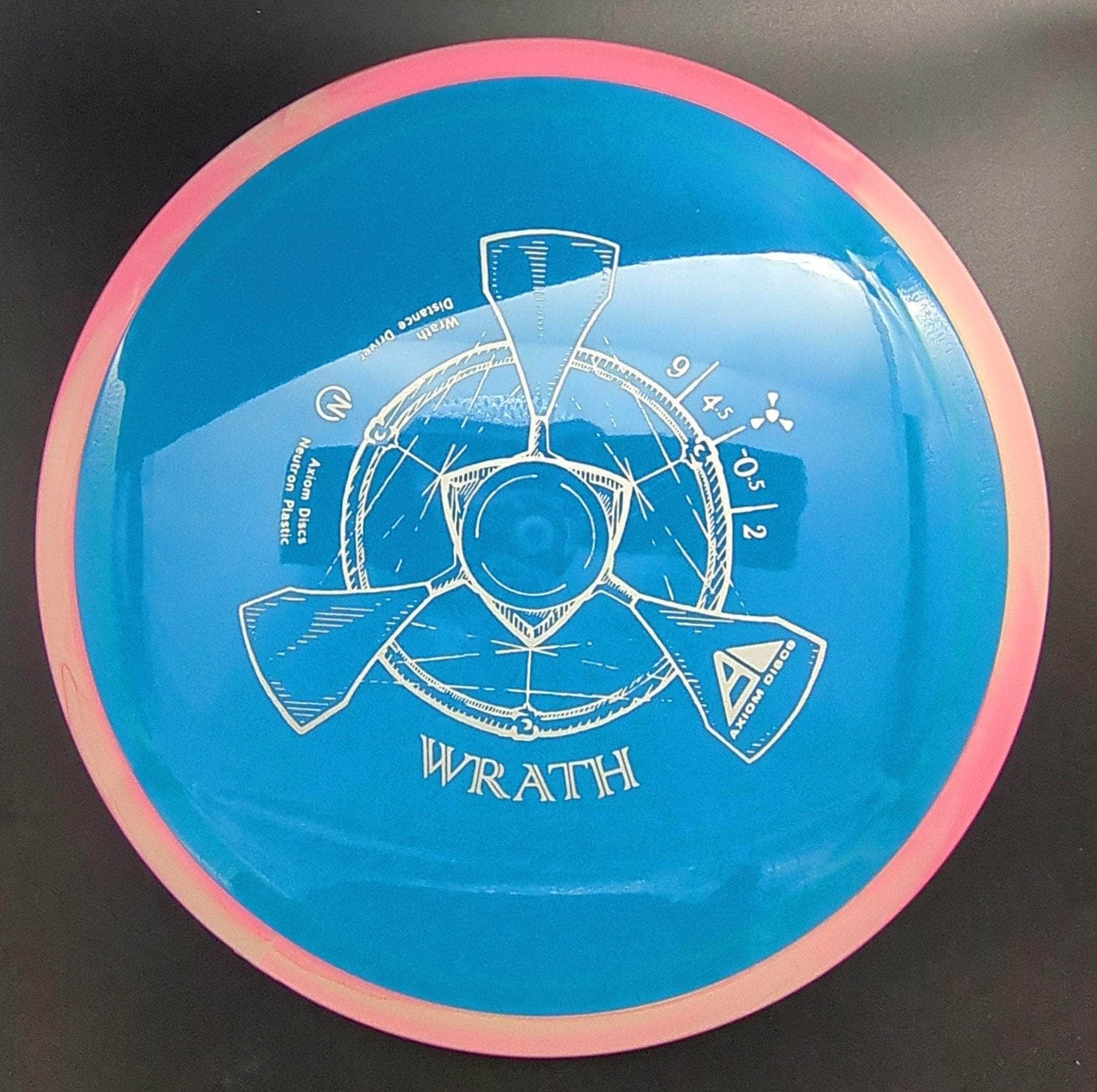 MVP Distance Driver Pink Rim Blue Plate 155g Wrath, Neutron