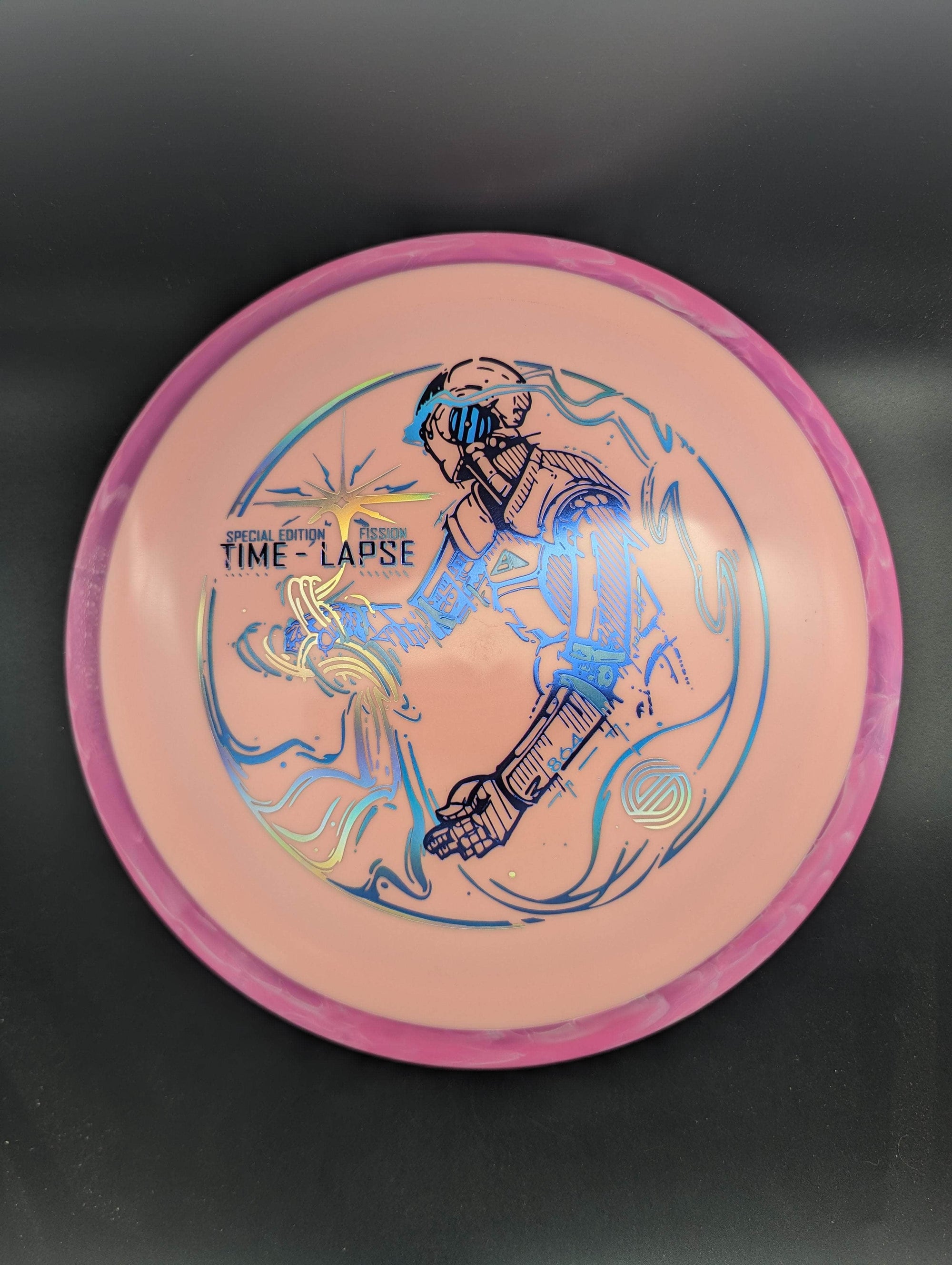 MVP Distance Driver Pink Rim Pink Plate Blue/Silver/Blue Stamp 166g Timelapse, Fission, Simon Line, Special Edition