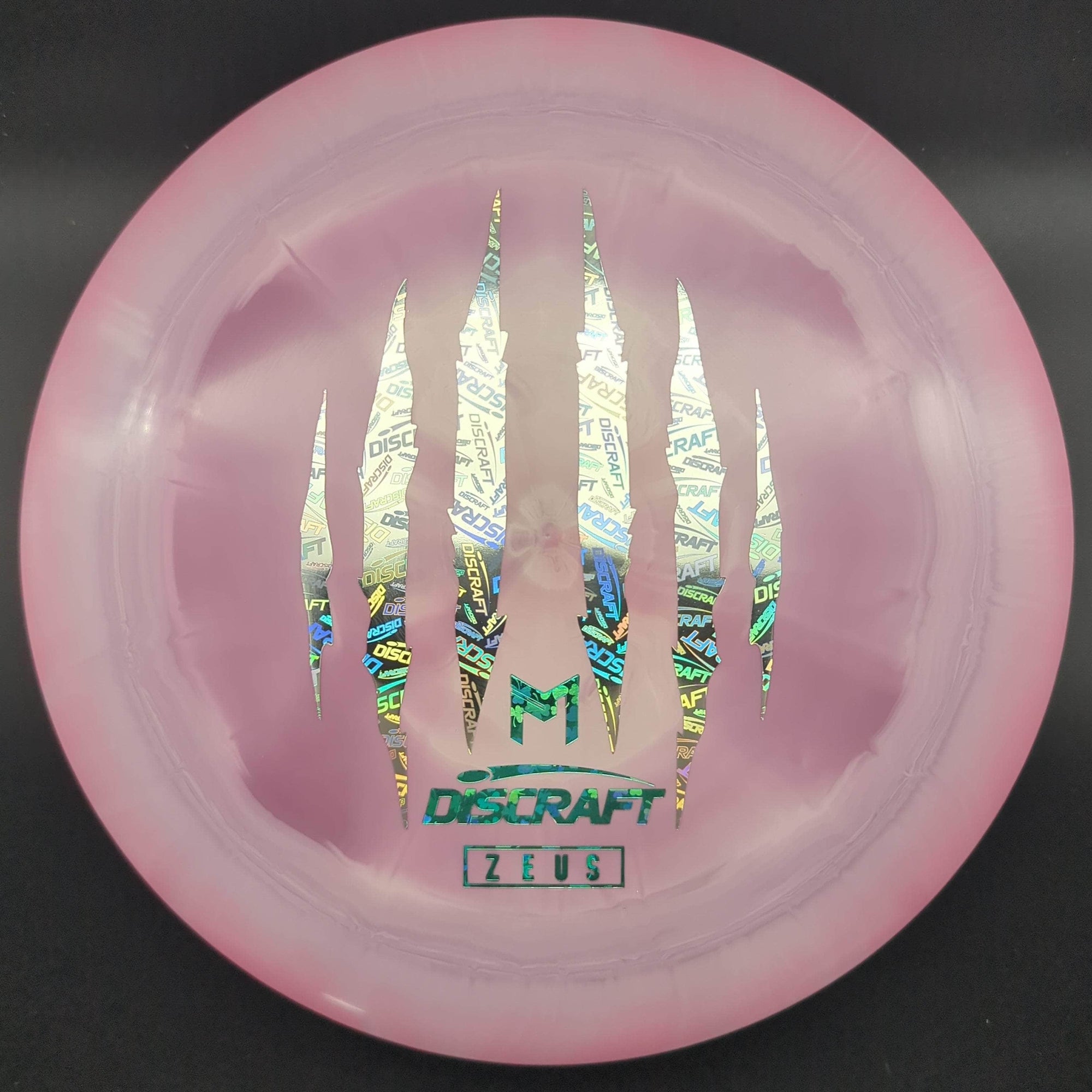 Discraft Distance Driver Pink Silver/Green Stamp 174g Zeus ESP, Paul McBeth 6X Claw