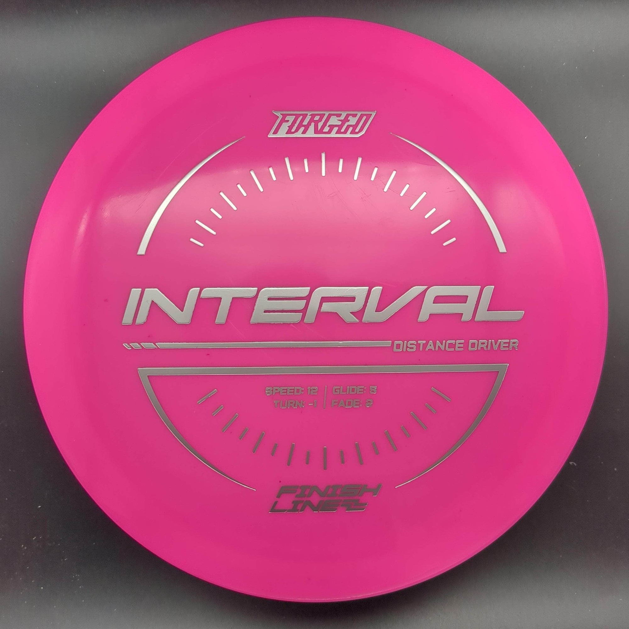 Finish Line Distance Driver Pink Silver Stamp 175g Interval, Forged