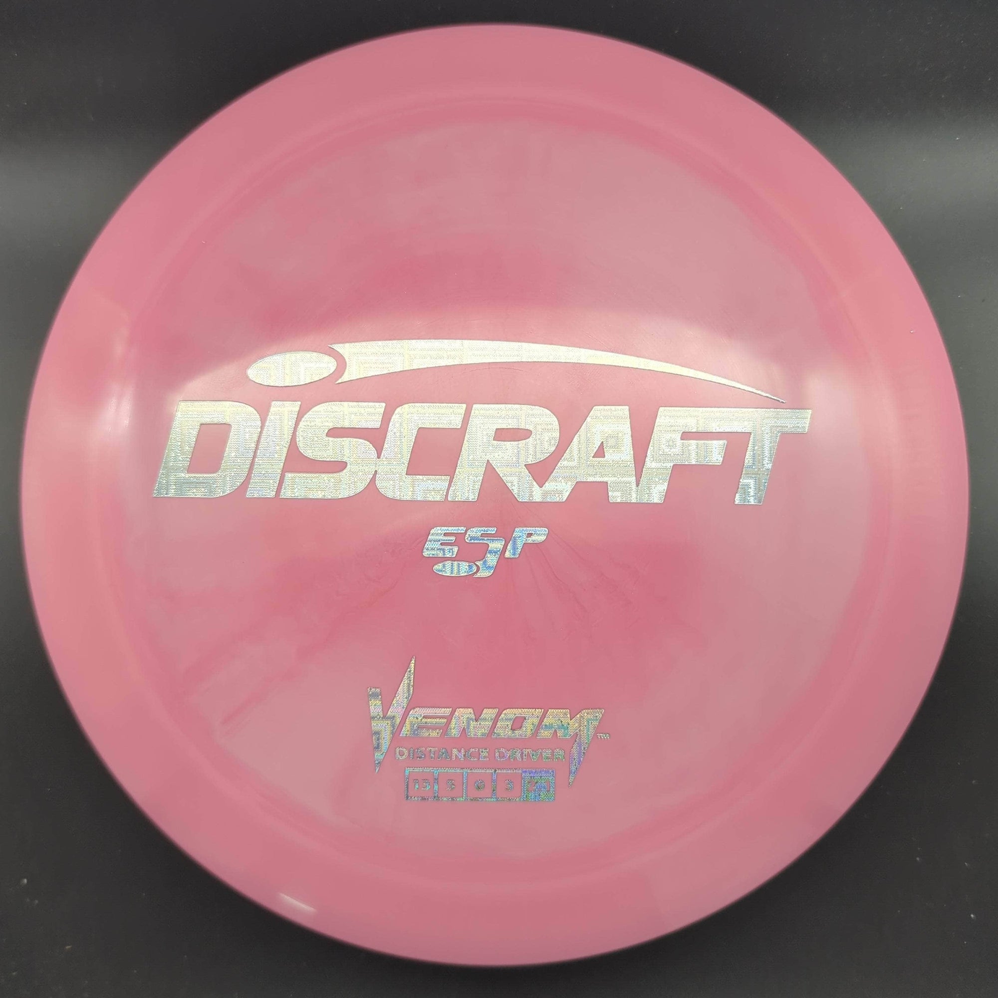 Discraft Distance Driver Pink Silver Tron Stamp 174g Venom, ESP Plastic