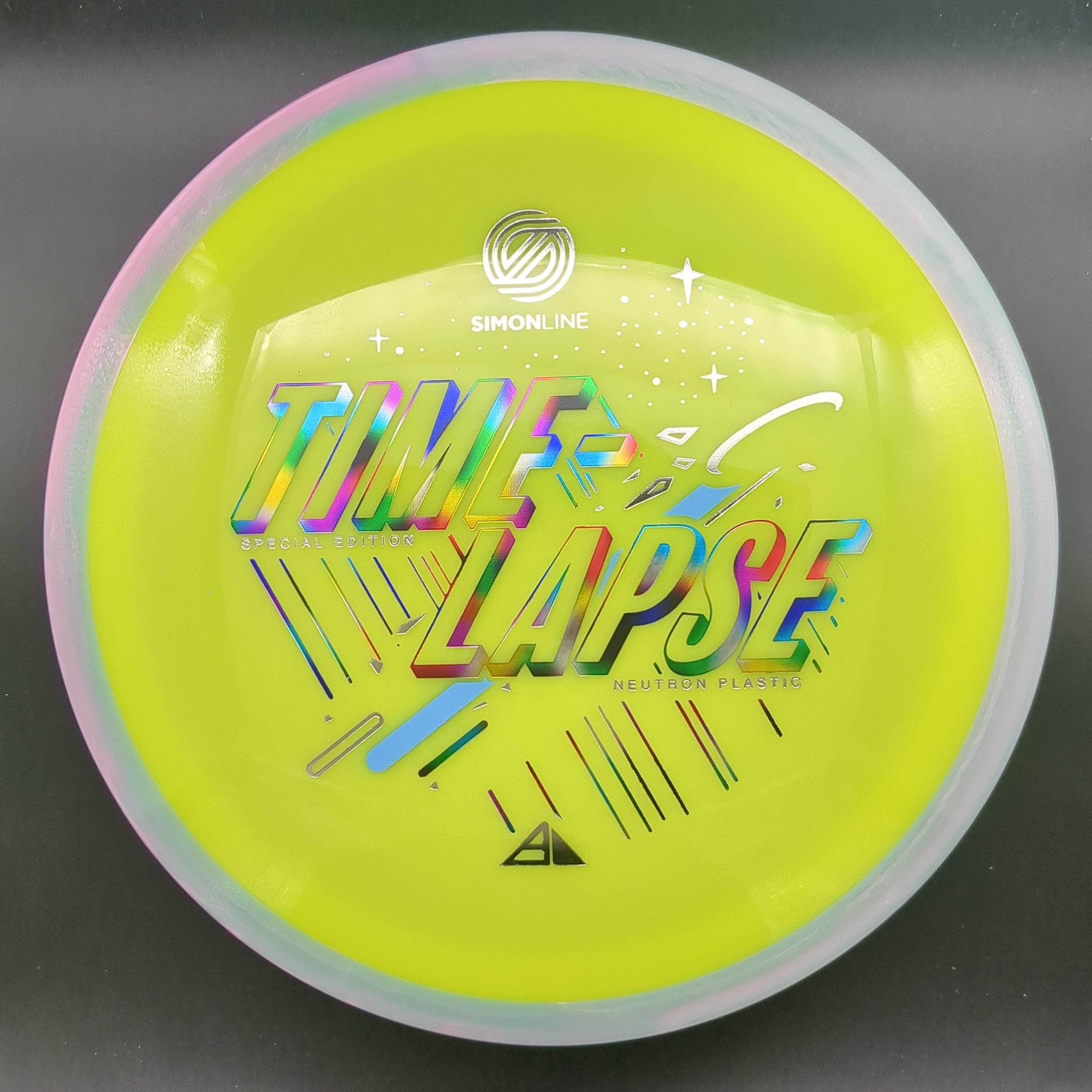 Axiom Distance Driver Pink/Teal Rim Yellow 174g Time Lapse, Neutron, Special Edition