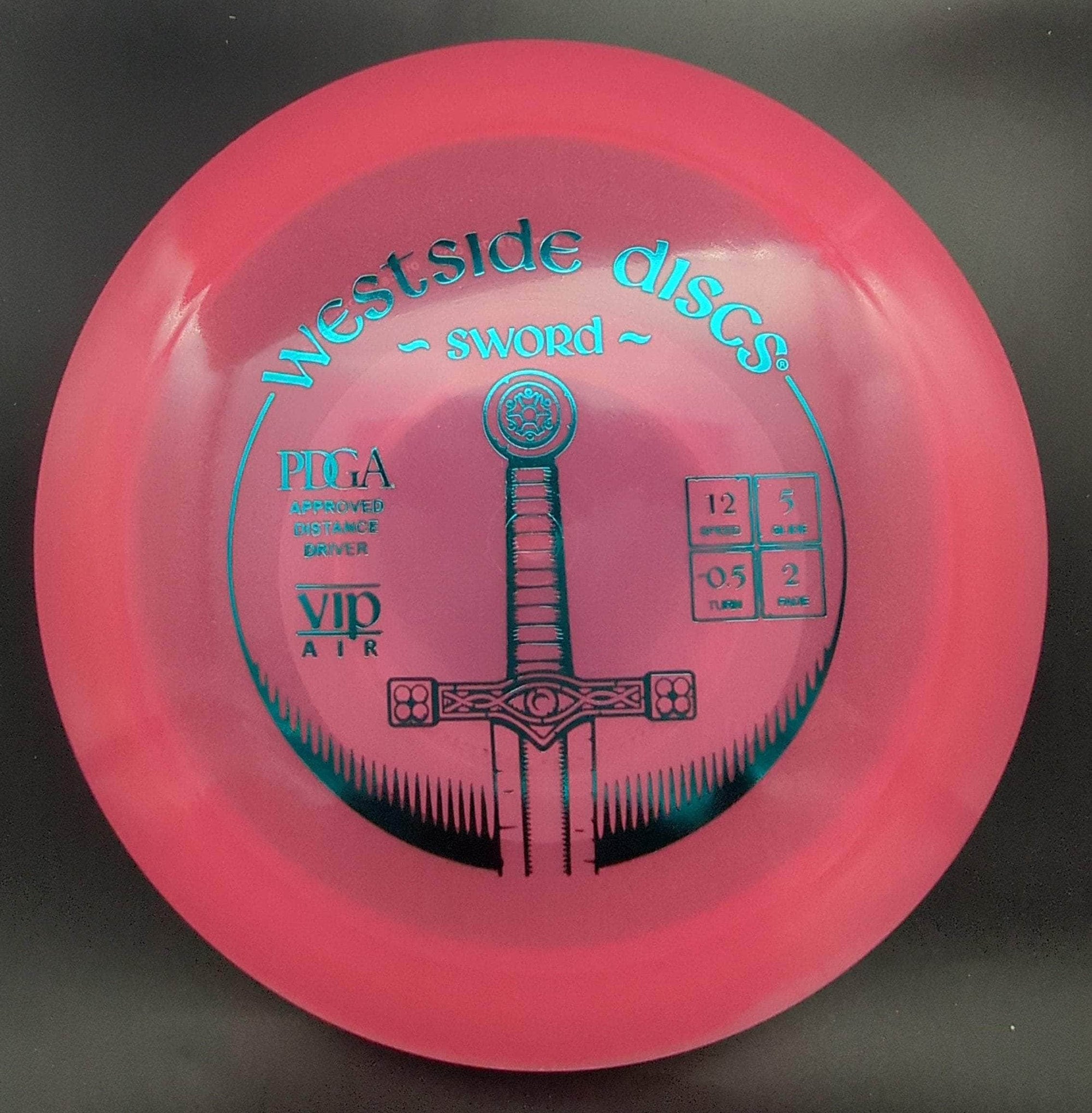 Westside Discs Distance Driver Pink Teal Stamp 155g Sword, VIP Air