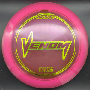 Discraft Distance Driver Pink Yellow Stamp 172g Venom, Z Plastic