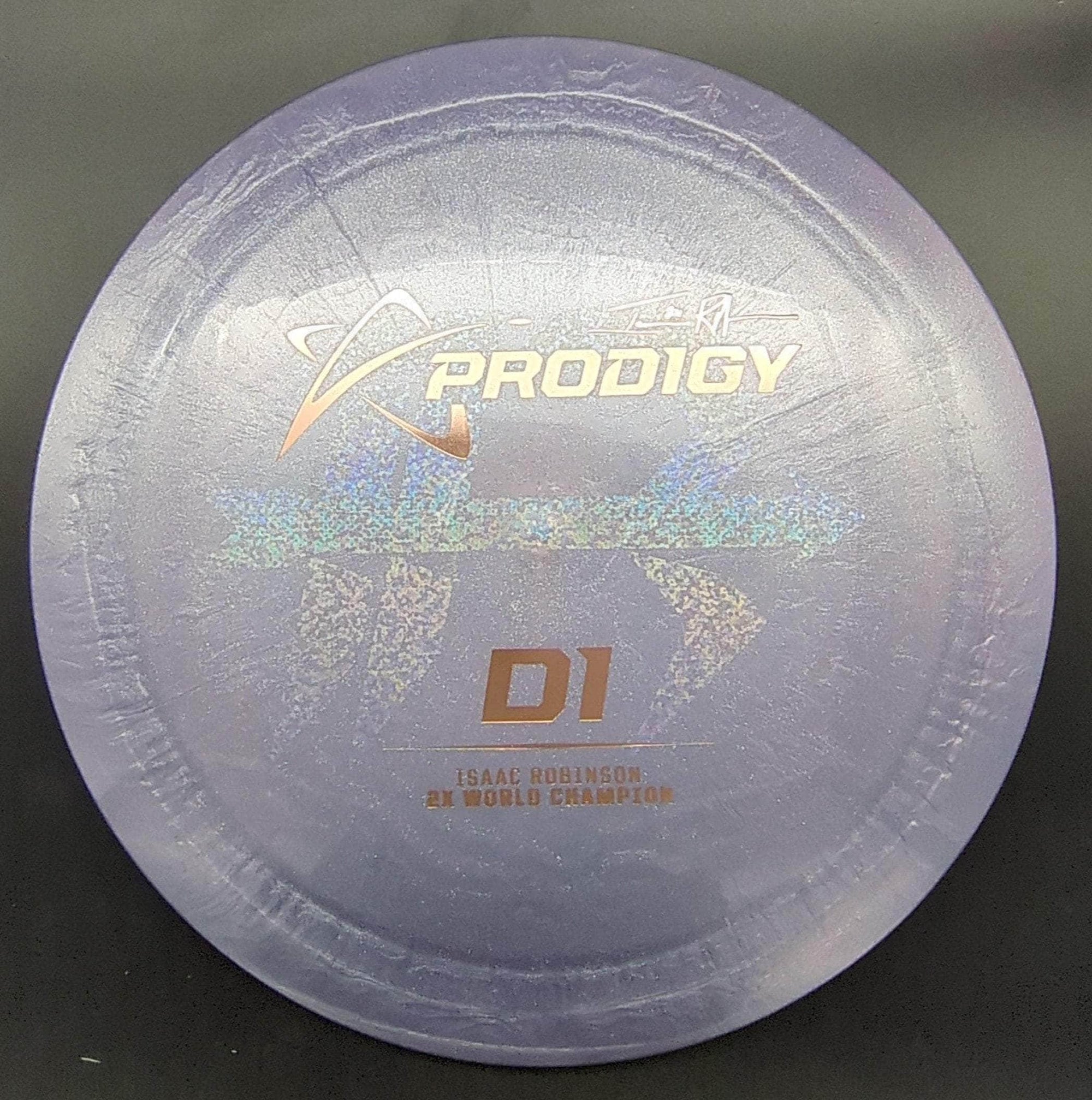 Prodigy Distance Driver Purple Copper Stamp 173g D1 500 Glimmer Plastic - Commemorative Edition Isaac Robinson 2X World Champion