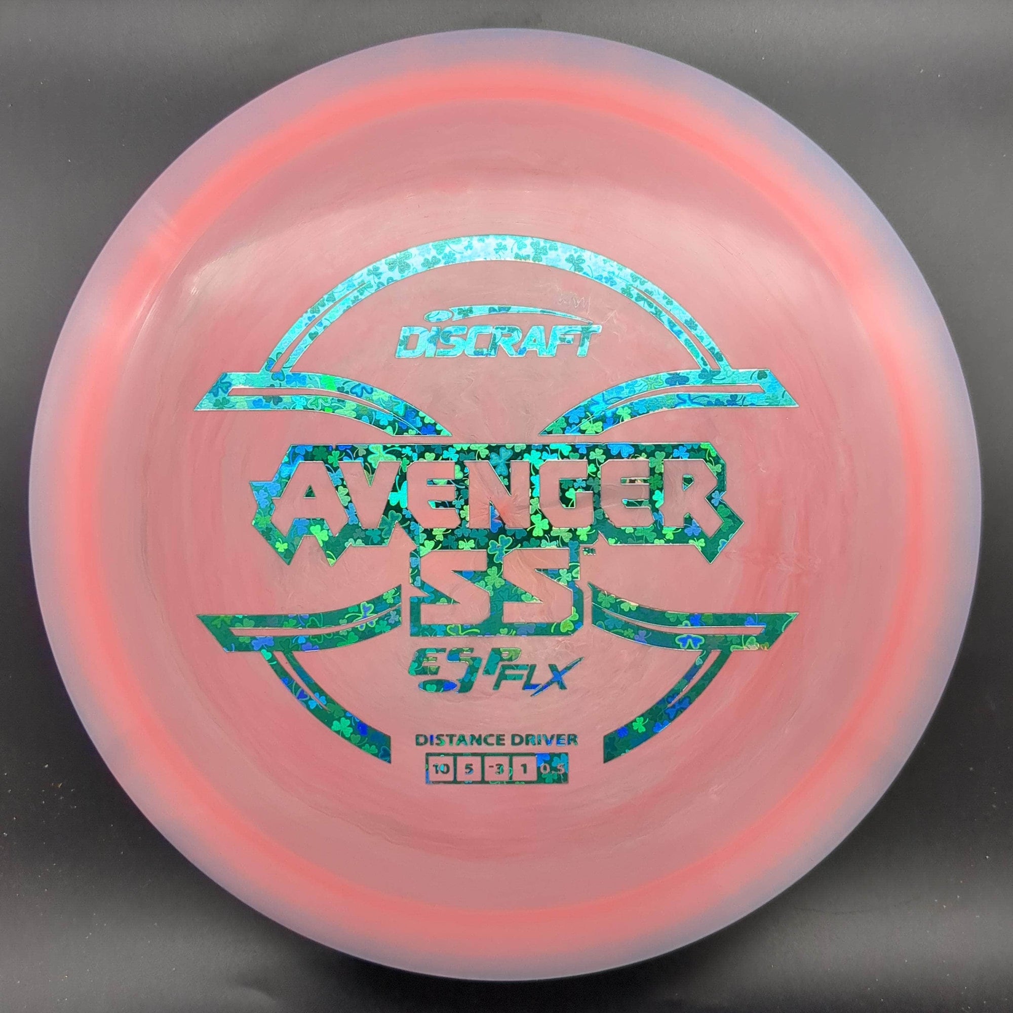 Discraft Distance Driver Purple/Orange Green Clover Stamp 174g Avenger SS, ESP Flx