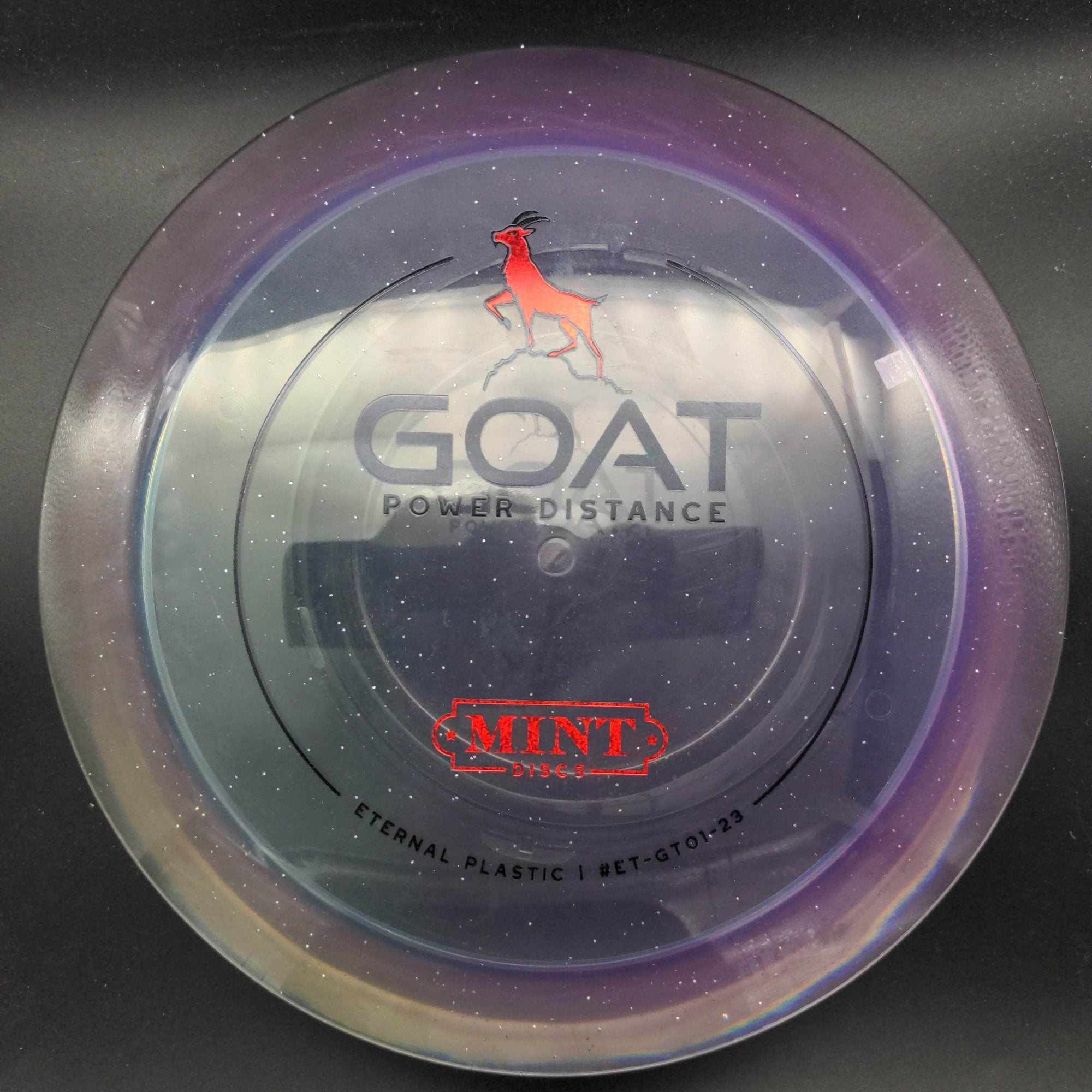 Mint Discs Distance Driver Purple Red Glittter Stamp 173g Goat - Eternal Plastic