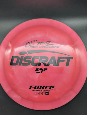 Discraft Distance Driver Red Black Stamp 172g Force, ESP Paul McBeth 6X