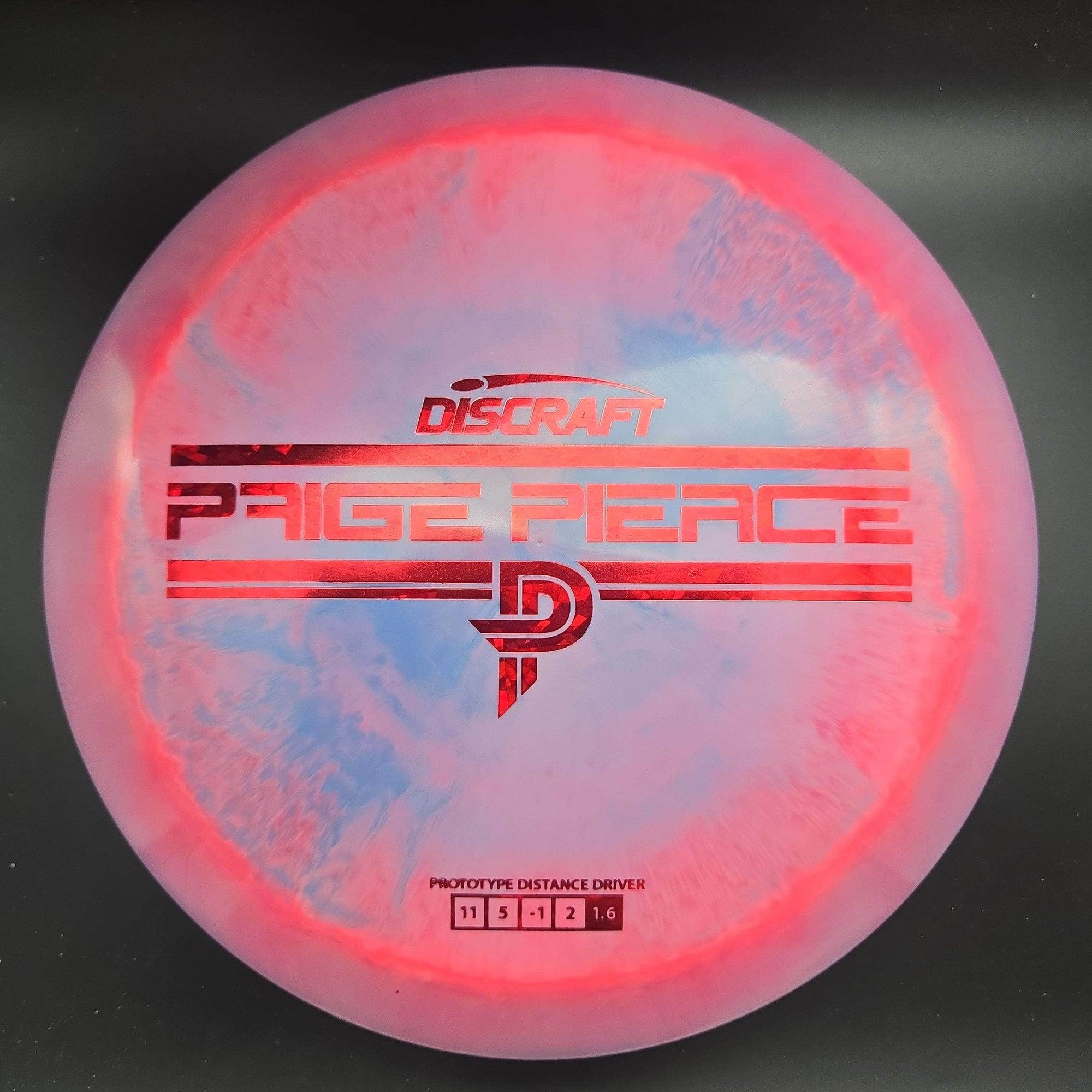 Discraft Distance Driver Red/Blue Red Shatter Stamp 174g Drive, ESP, Paige Pierce Prototype