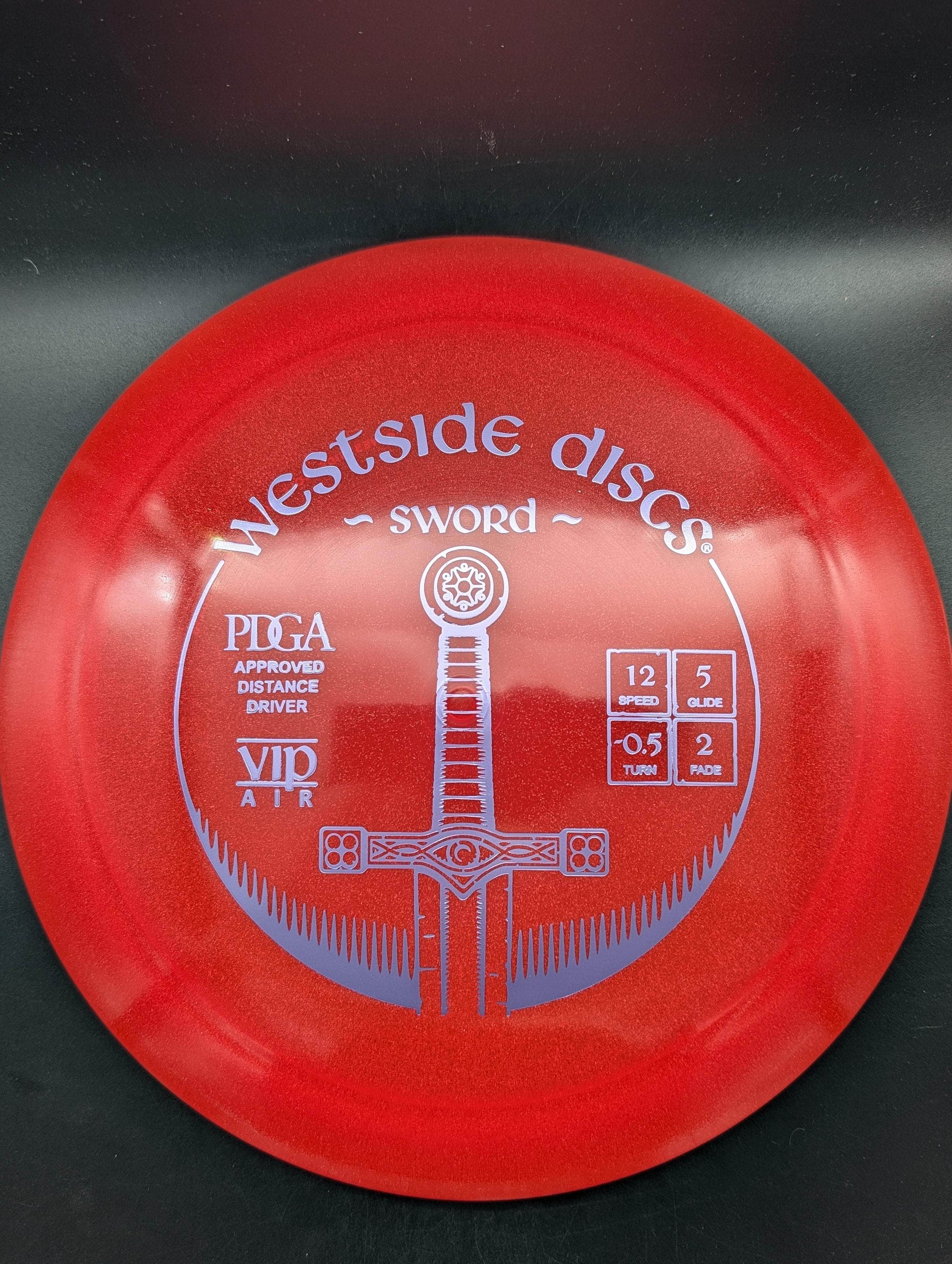 Westside Discs Distance Driver Red Lavender Stamp 156g Sword, VIP Air