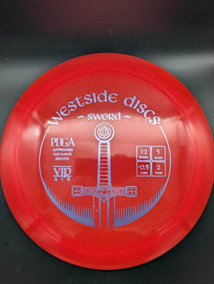 Westside Discs Distance Driver Red Lavender Stamp 156g Sword, VIP Air