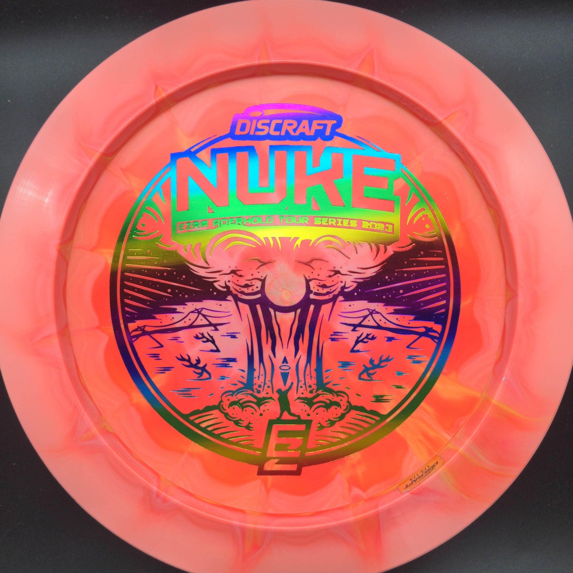 Discraft Distance Driver Red/Pink Rainbow Stamp 174g Nuke, ESP Swirl, Ezra Aderhold, Tour Series, 2023