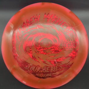 DGA Distance Driver Red/Pink Red Shatter Stamp 174g Hurricane, Swirl, Andrew Marwede Tour Series 2023