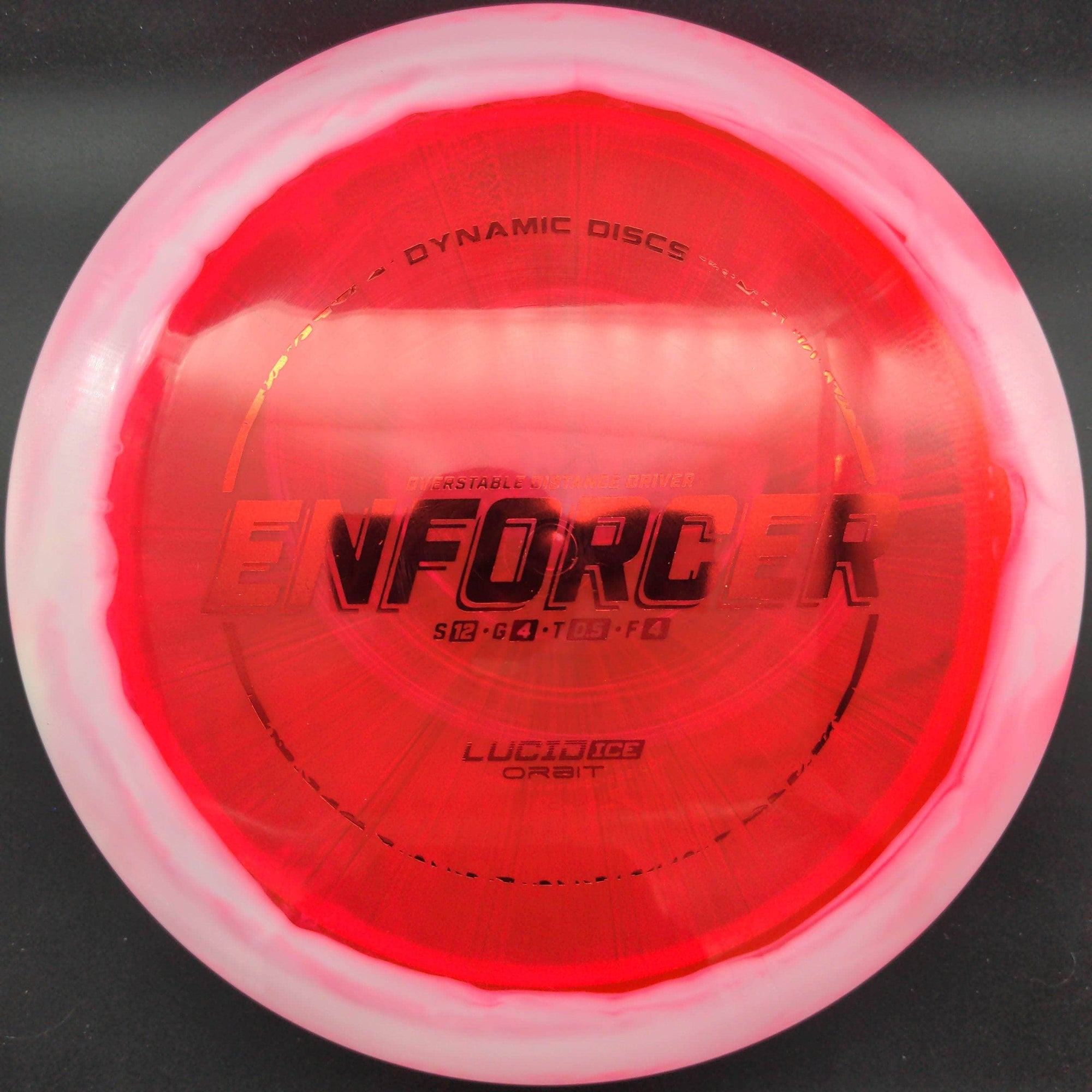 Dynamic Discs Distance Driver Red Red Stamp 175g Enforcer, Lucid ICE Orbit