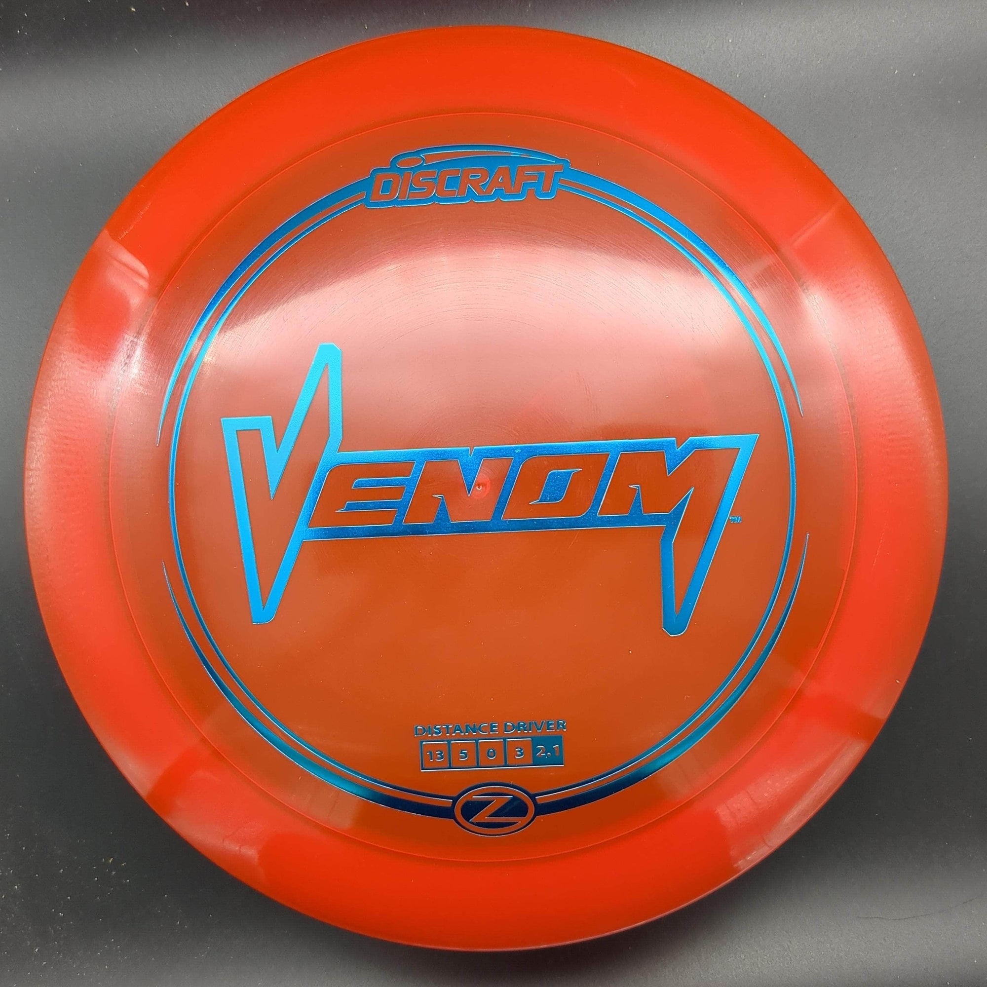 Discraft Distance Driver Red Teal Stamp 174g Venom, Z Plastic