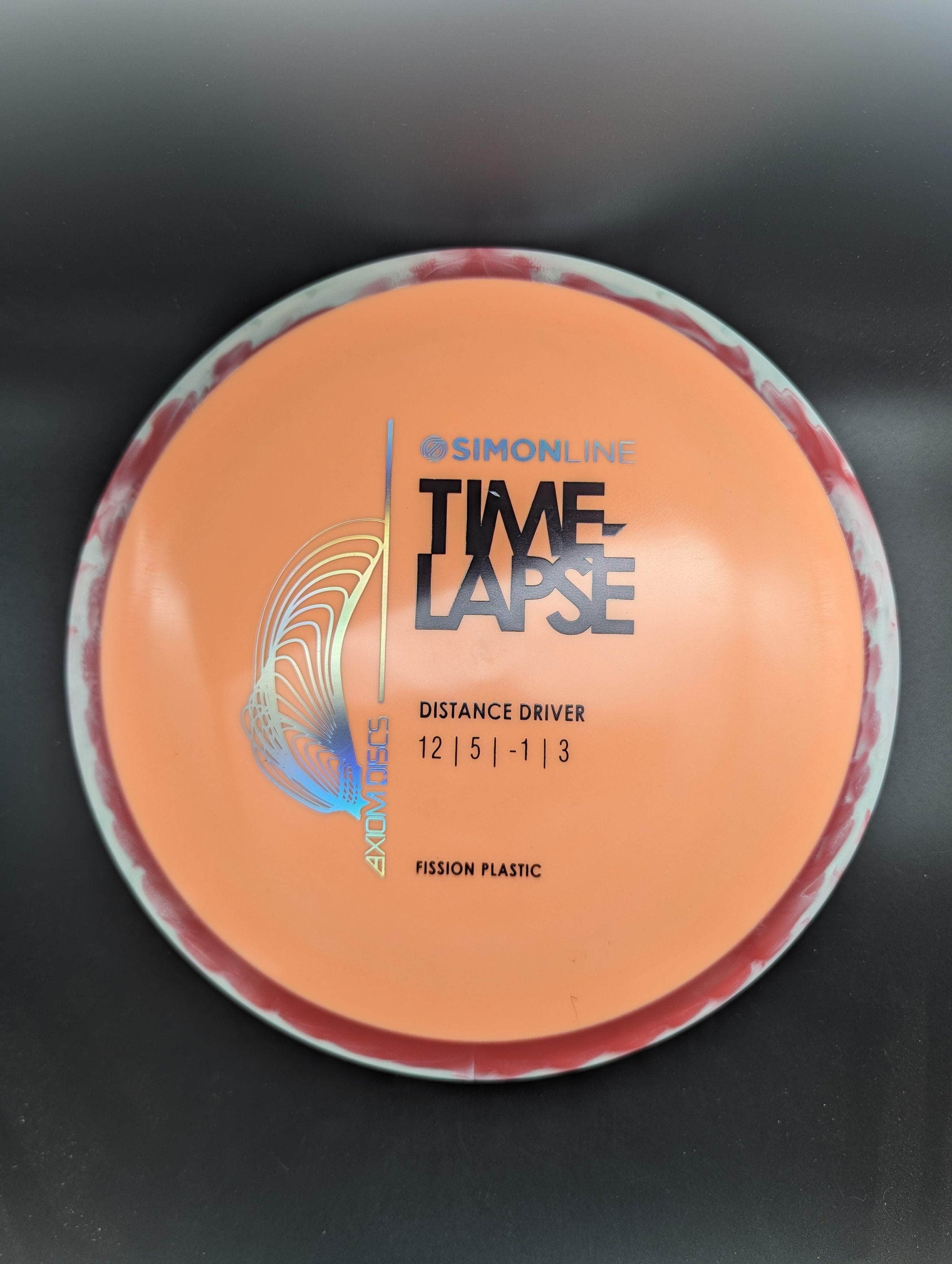 MVP Distance Driver Red/White Rim Orange Plate Silver/Black Stamp 167g Timelapse, Fission, Simon Line