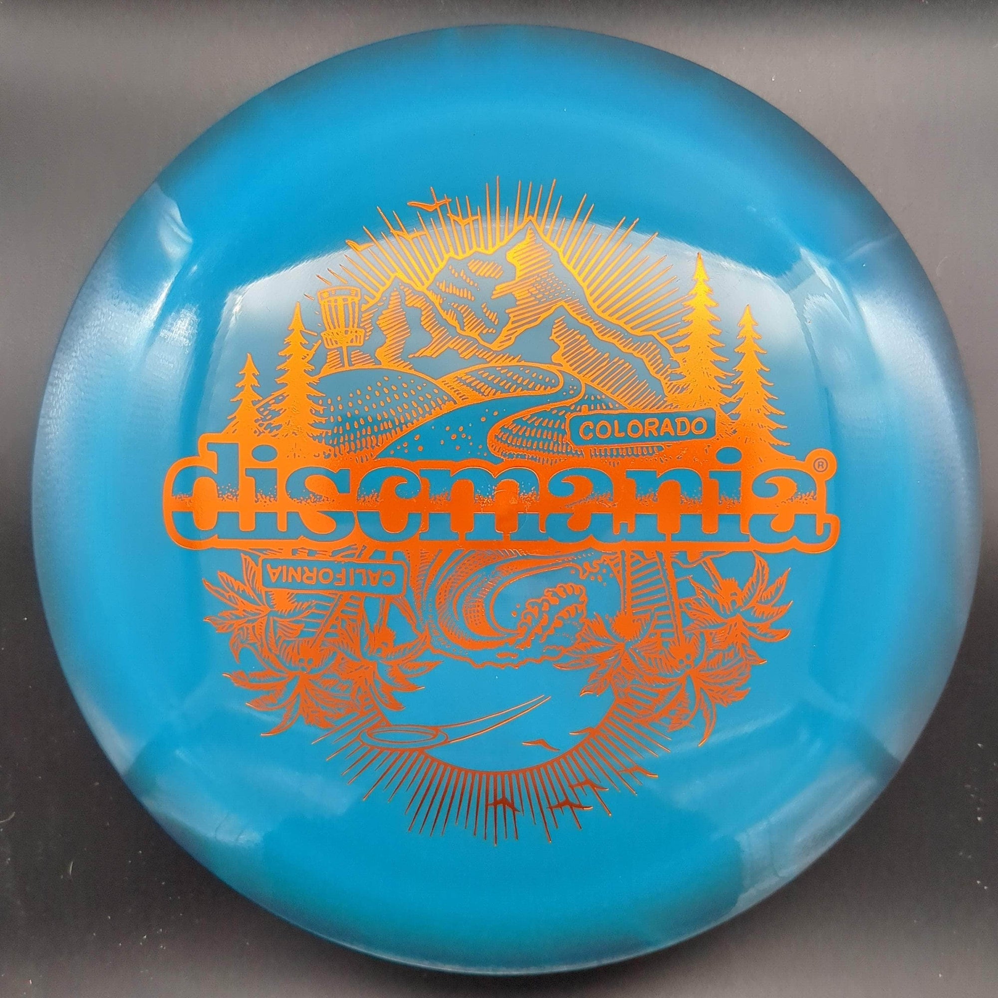 Discmania Distance Driver Teal Purple Halo Copper Stamp 175g DD3, Swirly S-Line