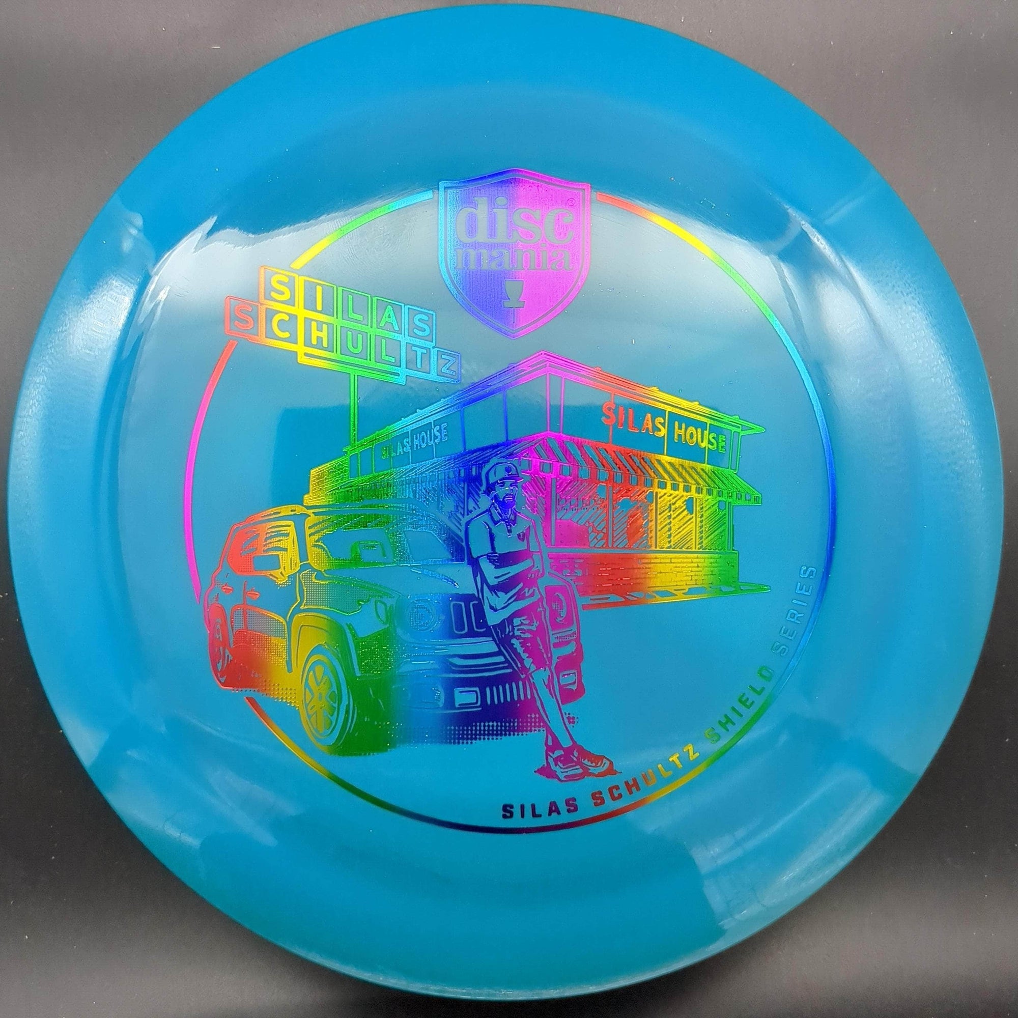 Discmania Distance Driver Teal Rainbow Diner Stamp 174g DD3, Swirly S-Line, Silas Schultz Shield Series