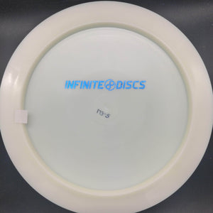 Infinite Discs Distance Driver White Blue Glitter Stamp 175g Emperor, S-Blend Bottom Stamp