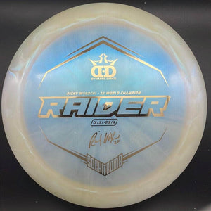 Dynamic Discs Distance Driver White Gold Stamp 174g Raider, Lucid-X Chameleon, Ricky Wysocki Team Series