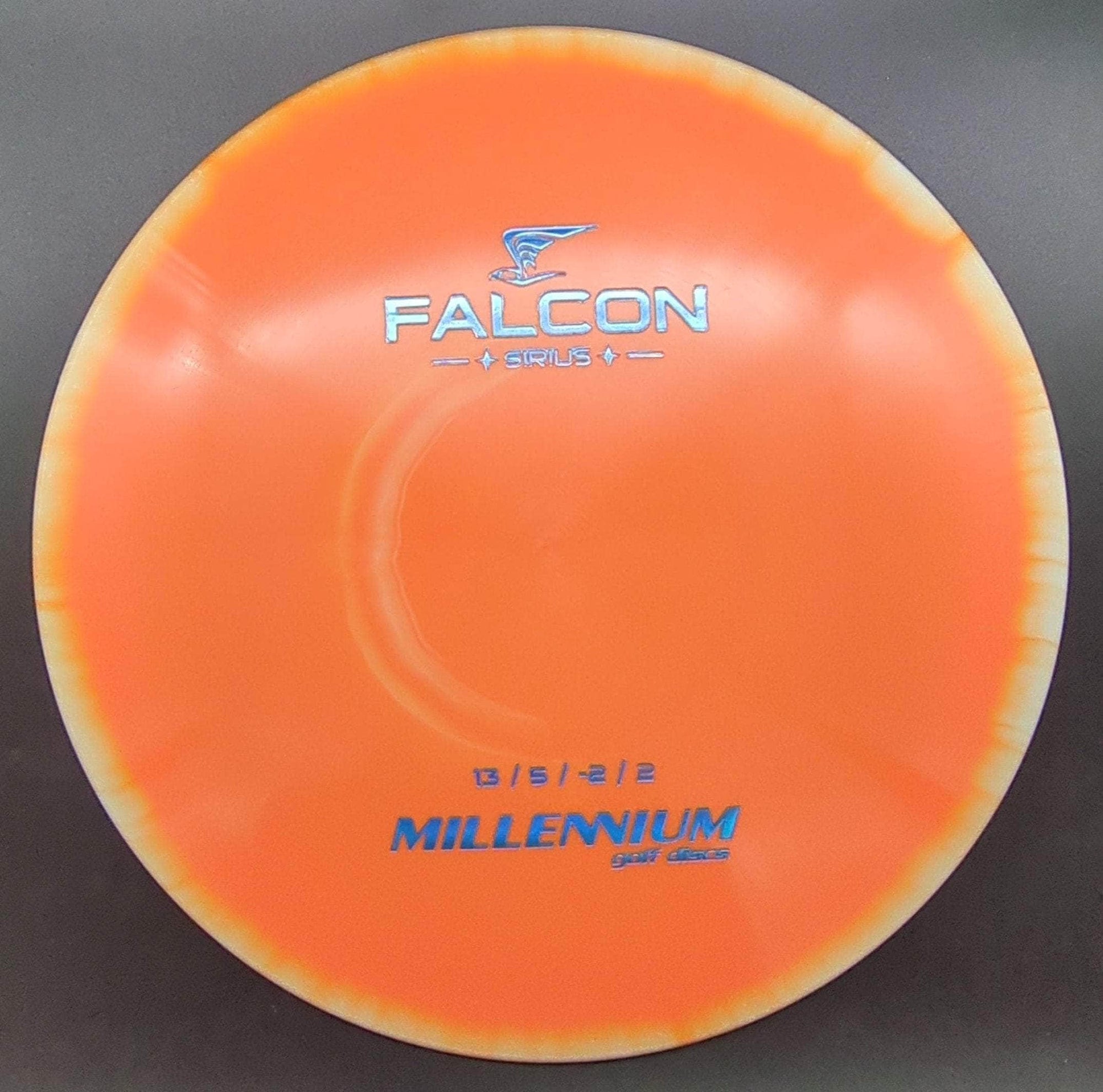 Millennium Discs Distance Driver White/Orange Blue Stamp 171g Falcon, Helio Sirius Plastic