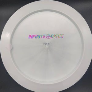 Infinite Discs Distance Driver White Rainbow Glitter Stamp 175g Emperor, S-Blend Bottom Stamp