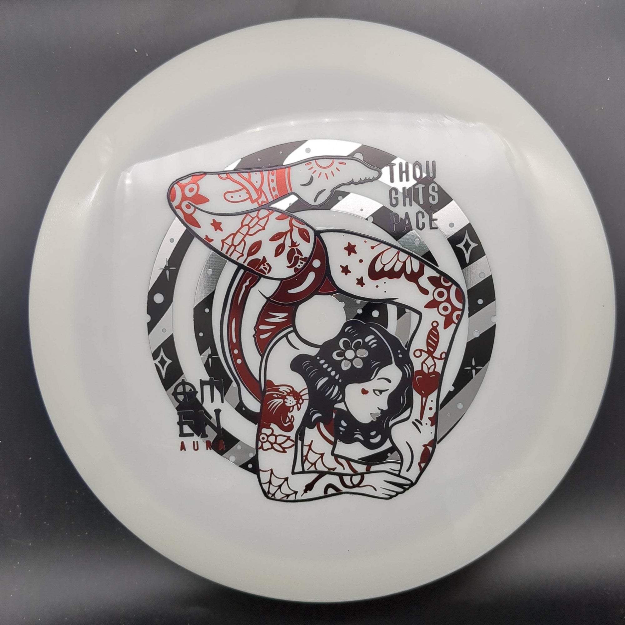 Thought Space Athletics Distance Driver White Red/Black/Silver Stamp 173g Omen, Aura Plastic