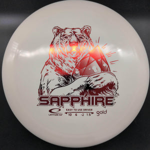 Latitude 64 Distance Driver White Red Stamp 164 2 Sapphire, Gold Plastic