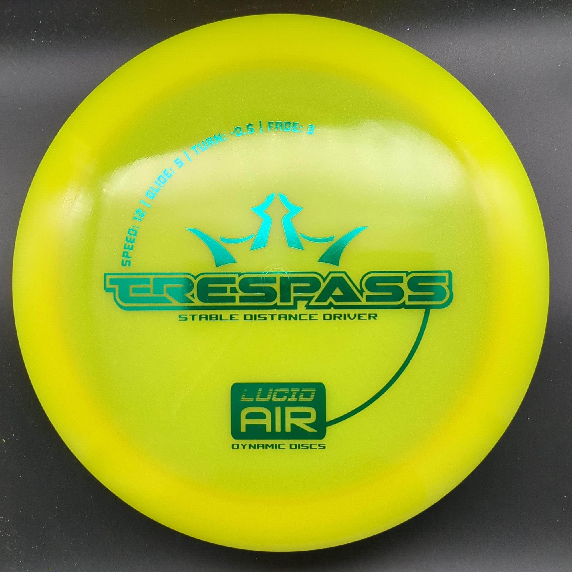 Dynamic Discs Distance Driver Yellow Blue Stamp 158g Trespass, Lucid Air