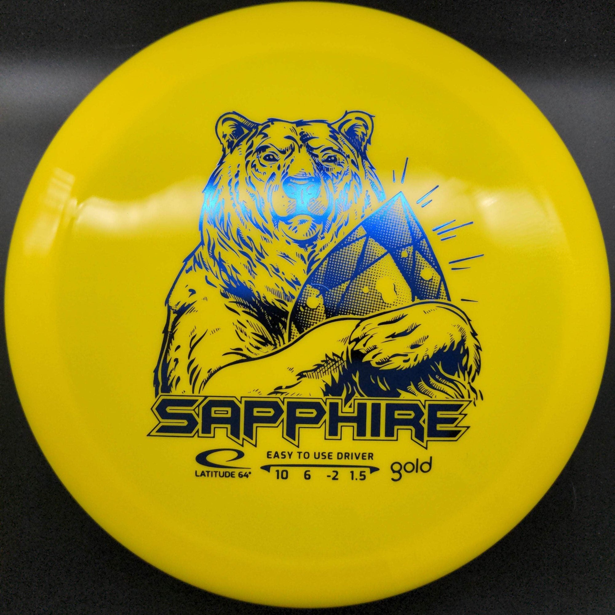 Latitude 64 Distance Driver Yellow Blue Stamp 163g 2 Sapphire, Gold Plastic