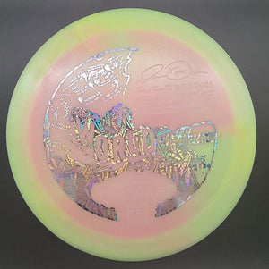 Discraft Distance Driver Yellow/Pink Discraft Stamp 172g Force, Paul McBeth x Nate Doss ESP Swirl