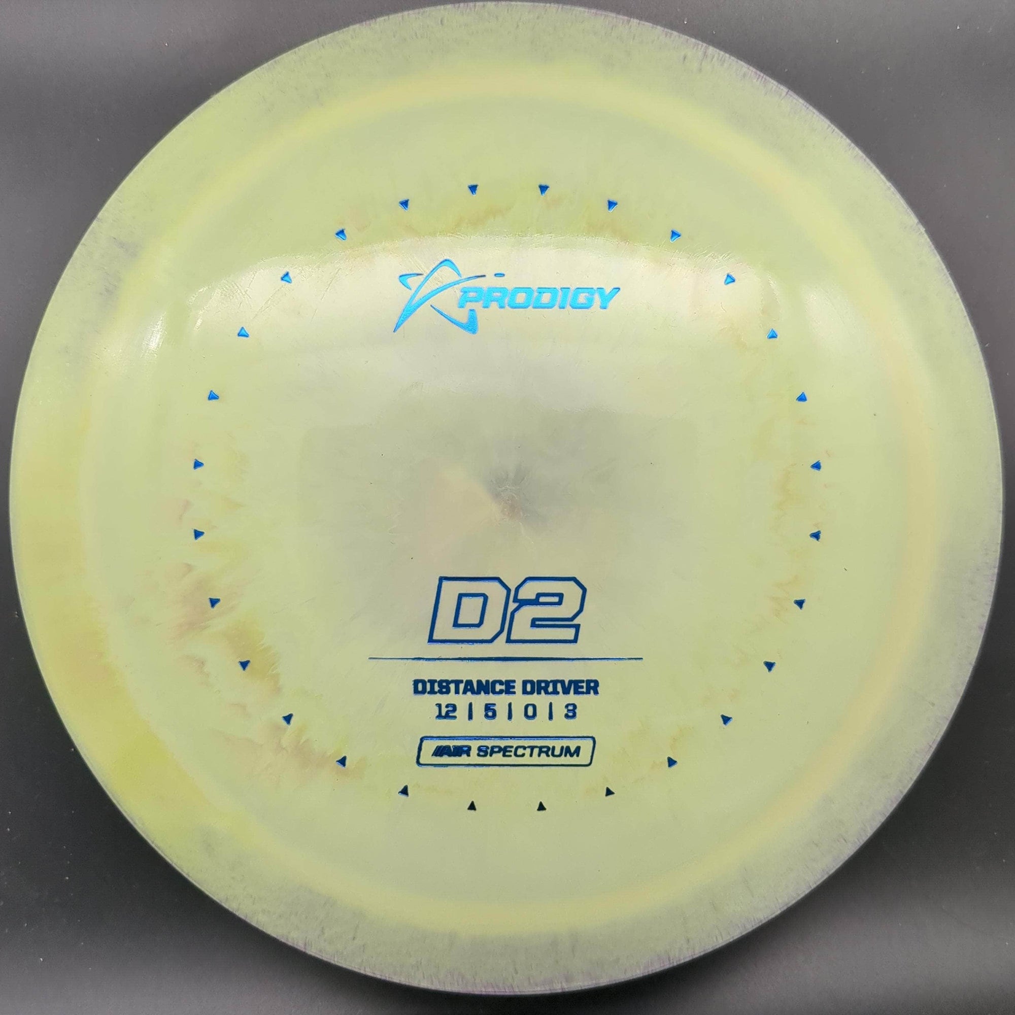 Prodigy Distance Driver Yellow/Purple Blue Stamp 163g D2 - AIR Spectrum Plastic