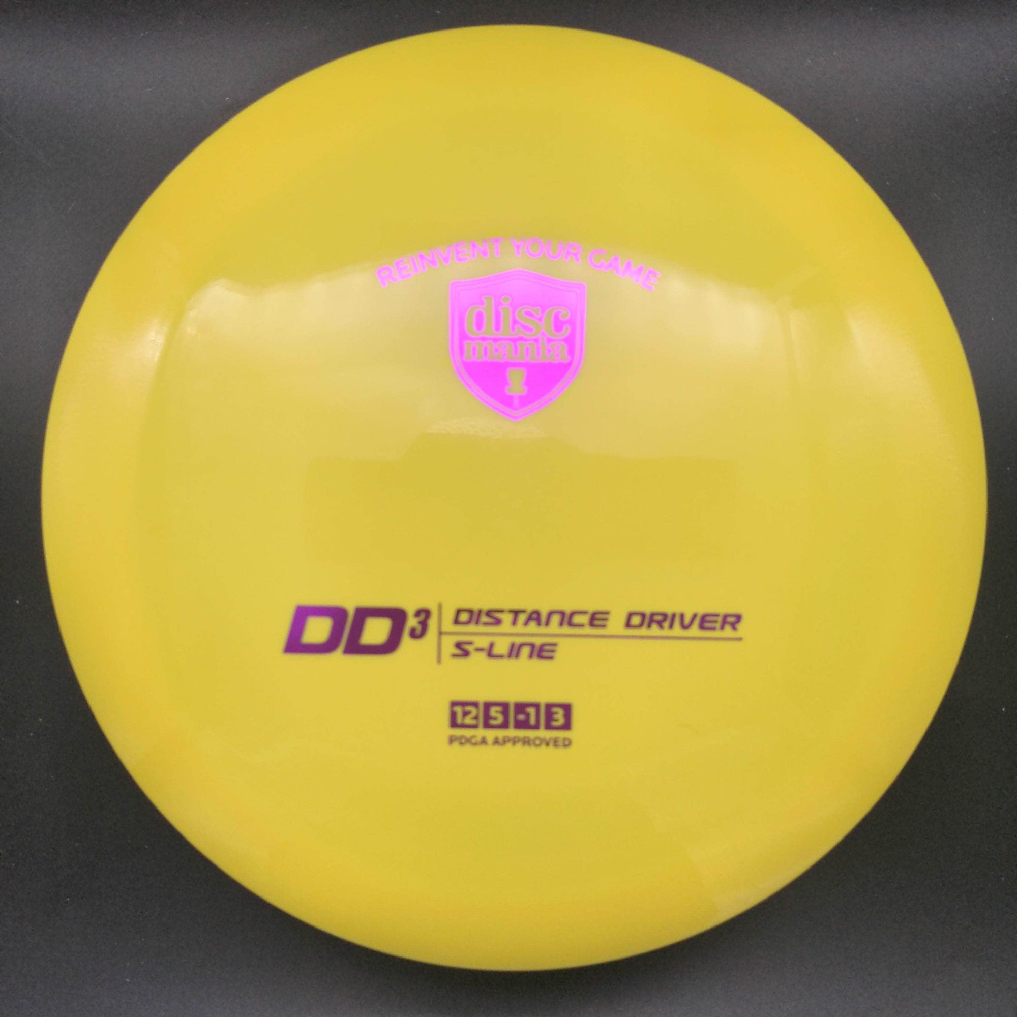 Discmania Distance Driver Yellow Purple Stamp 174g DD3, S-Line