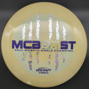 Discraft Distance Driver Yellow Silver/Purple Stamp 172g Force ESP, Paul McBeth 6X Mcbeast