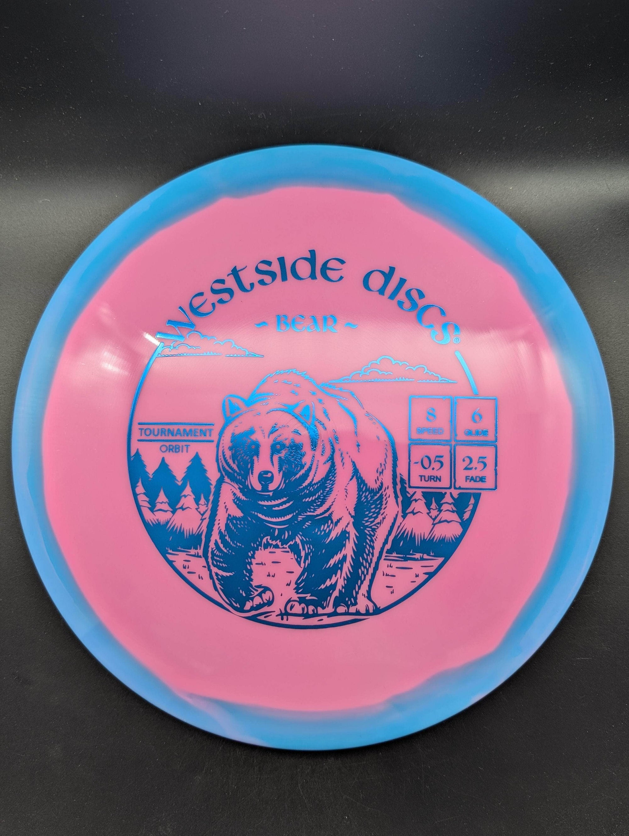 Westside Discs Fairway Driver Blue/Pink 174g Bear, Tournament Orbit Plastic