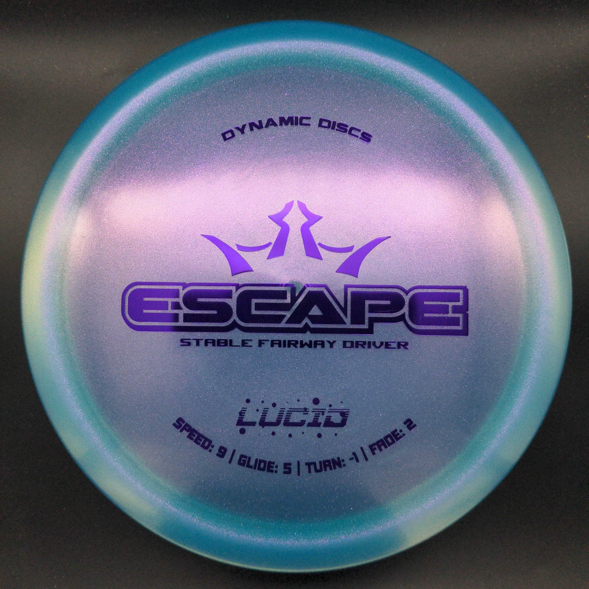 Dynamic Discs Fairway Driver Blue Purple Stamp 173g Escape, Lucid Glimmer