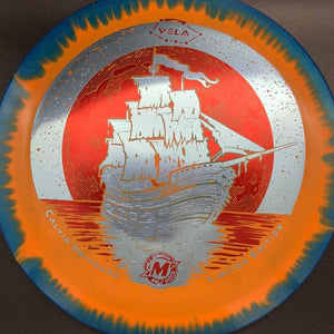Millennium Discs Fairway Driver Blue Rim Orange Plate Teal/Red Stamp 175g Vela, Sirius Helio Plastic - Limited Edition - Calvin Heimburg
