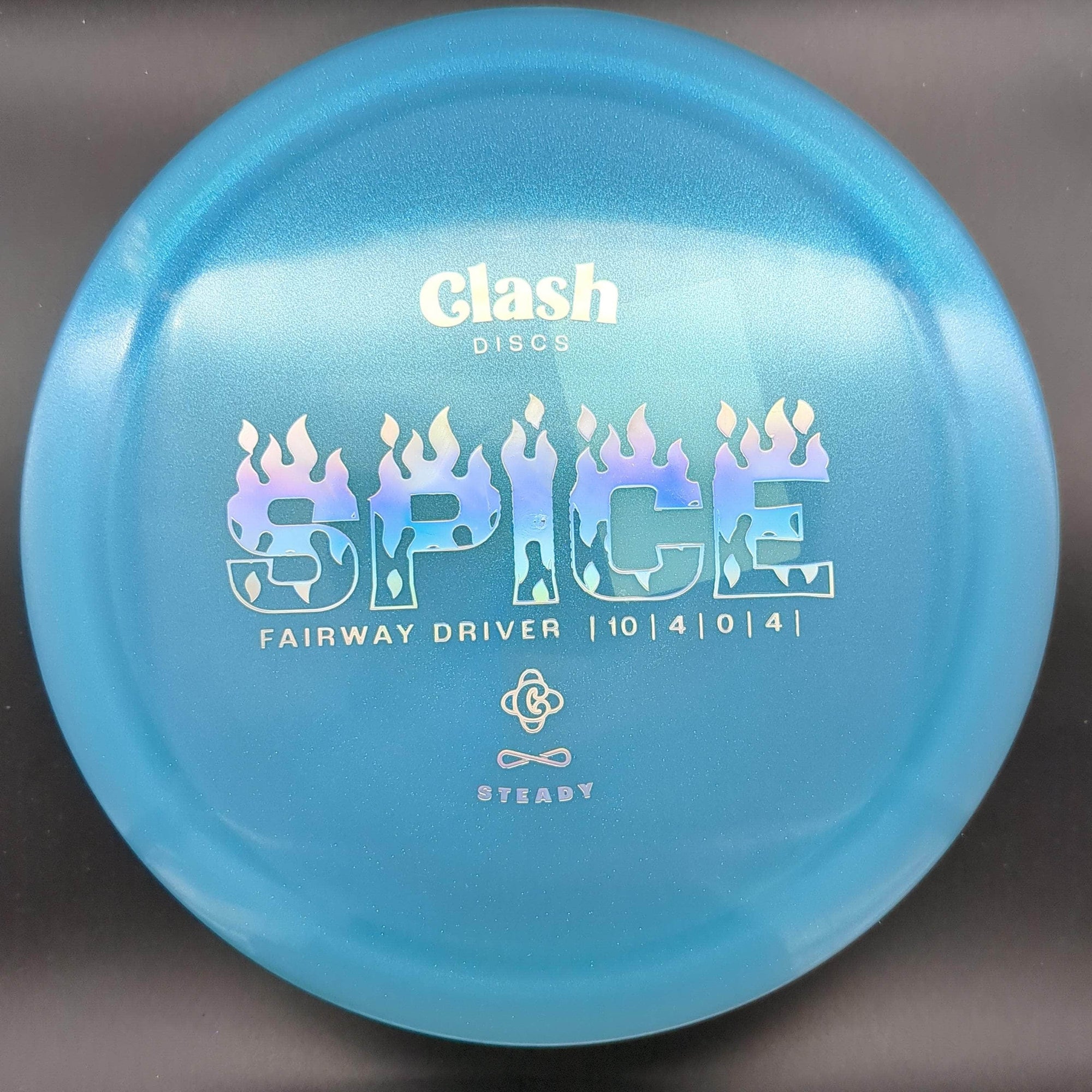 Clash Discs Fairway Driver Blue Silver Holo Stamp 175g Spice, Steady Plastic