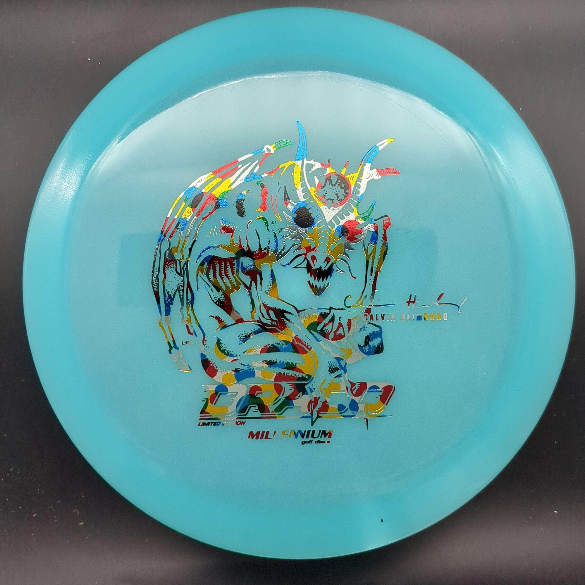 Millennium Discs Fairway Driver Blue Silver Money Stamp 168g Draco, Quantum Color Lunar, Calvin Heimburg Limited Edition