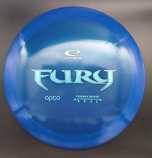 Latitude 64 Fairway Driver Blue Silver Stamp 171g Fury, Opto Plastic