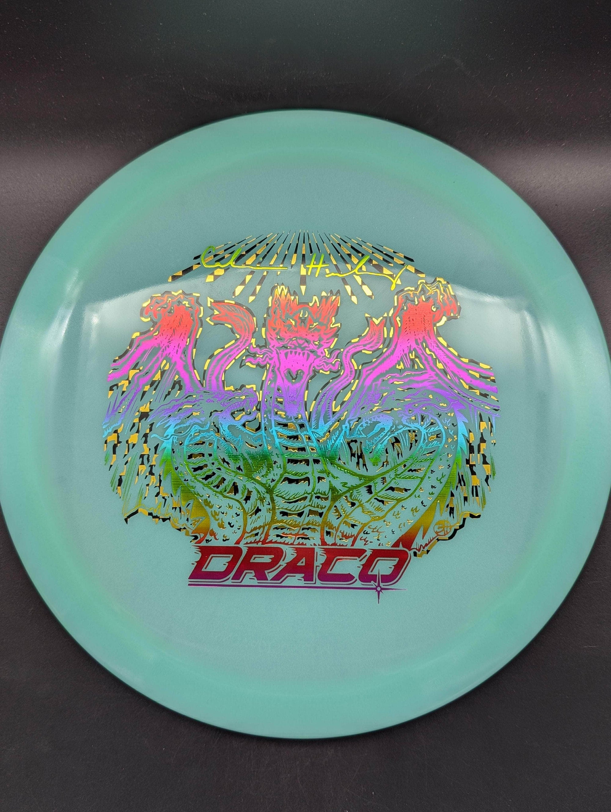 Millennium Discs Fairway Driver Dark Teal Rainbow/Checker Stamp 175g Draco - Quantum Color Lunar LE , Calvin Heimburg