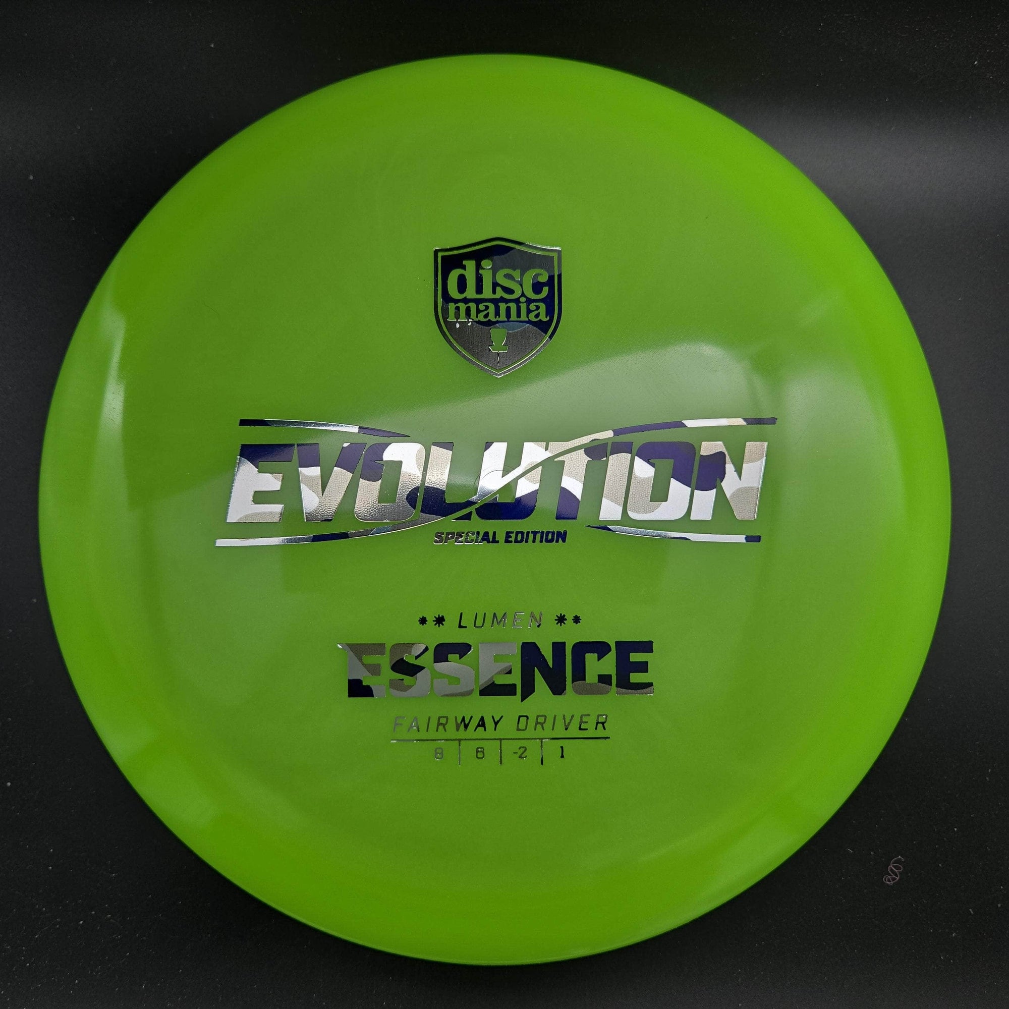 Discmania Fairway Driver Green Black Camo Stamp 174g Essence, Lumen Plastic