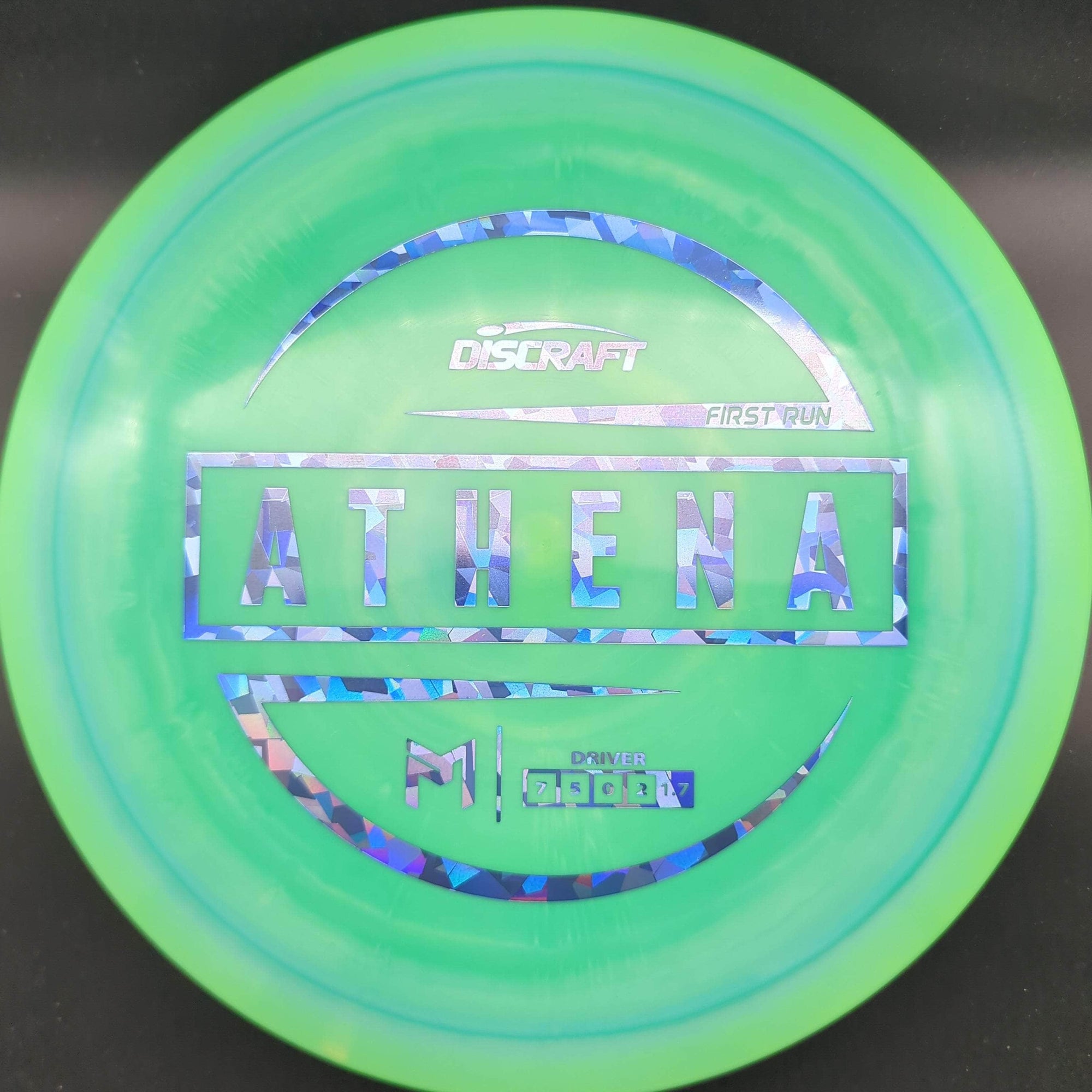 Discraft Fairway Driver Green Blue Shatter Stamp 174g Athena, ESP Driver, First Run, Paul McBeth