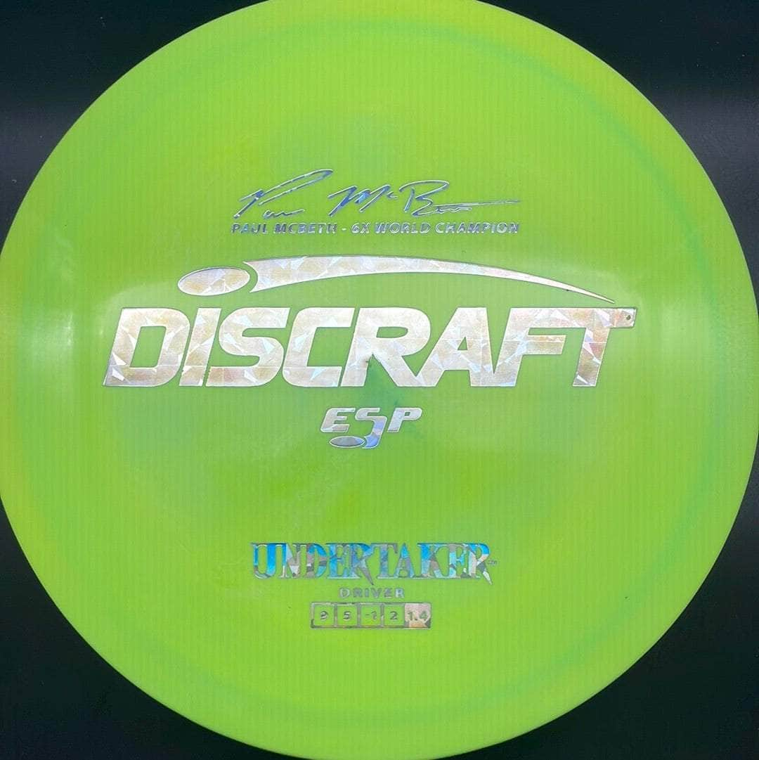 Discraft Fairway Driver Green Silver Shatter Stamp 172g Undertaker ESP, Paul McBeth 6X