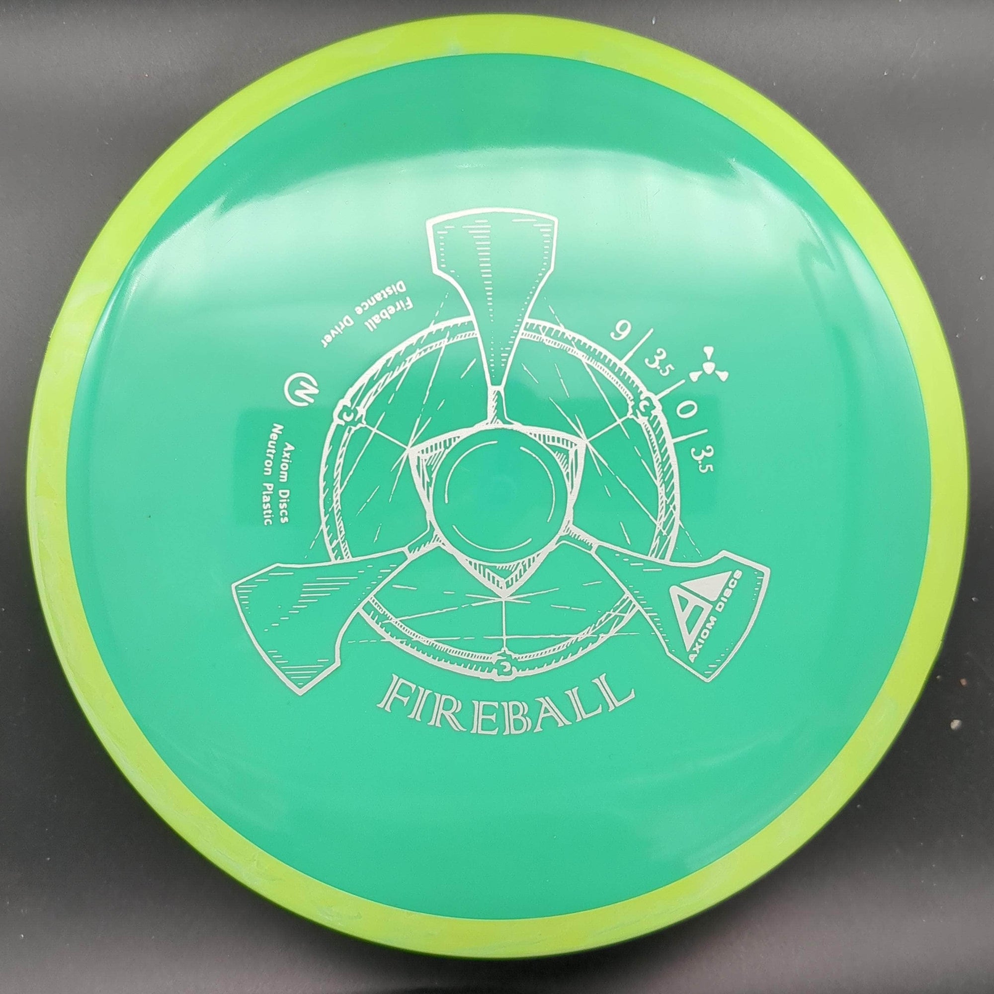 MVP Fairway Driver Green Yellow Rim 174g Fireball, Neutron