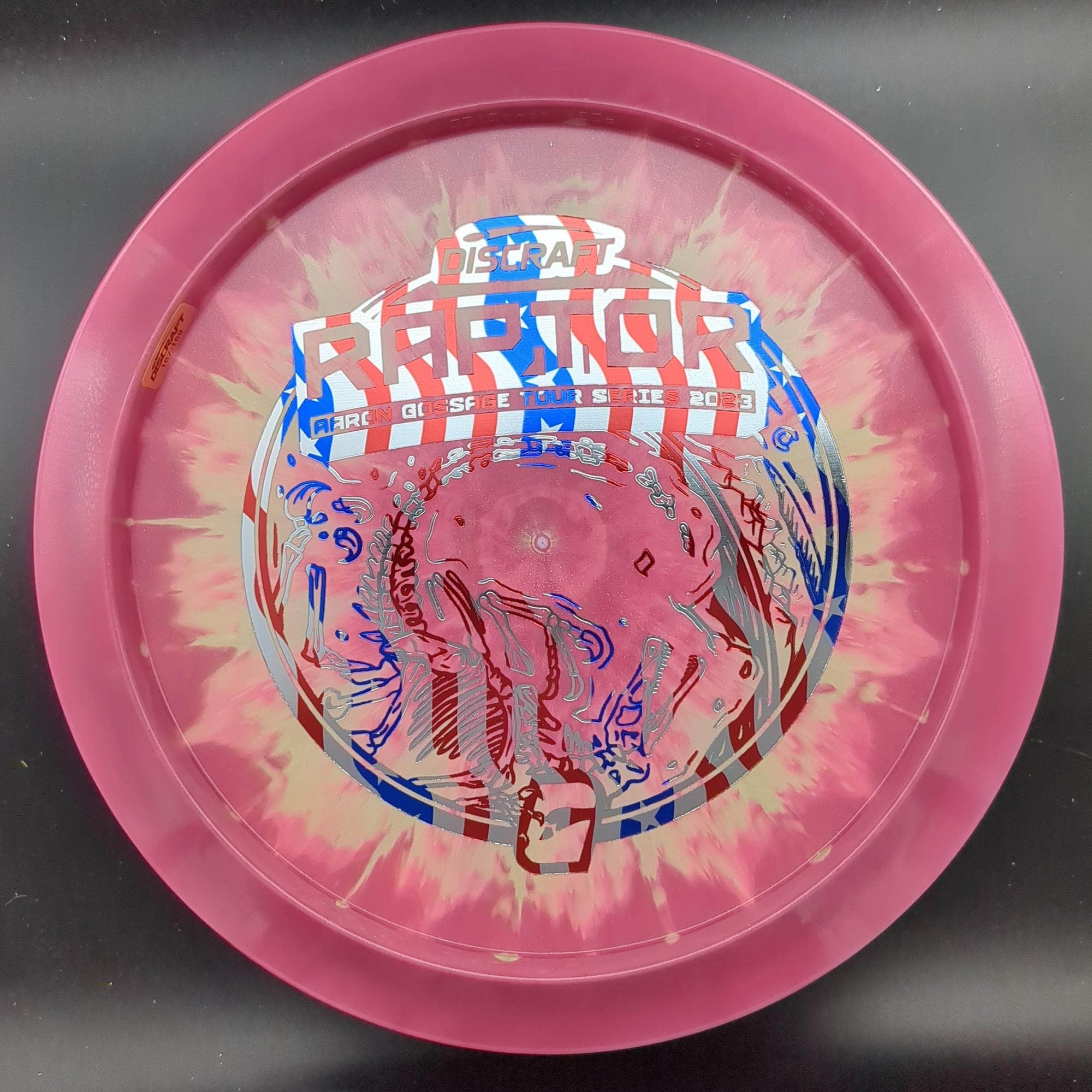 Discraft Fairway Driver Maroon American Flag Stamp 168g Raptor, ESP Swirl, Aaron Gossage, Tour Series, 2023