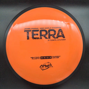 MVP Fairway Driver Orange 173g Terra, Neutron Plastic, James Conrad World Champion Edition