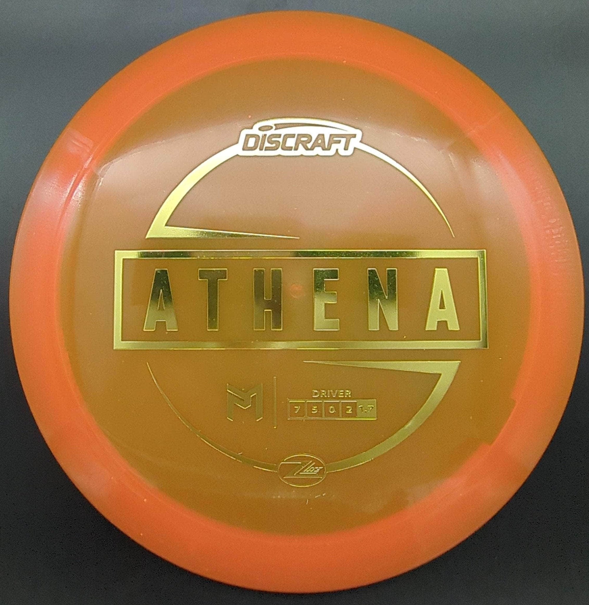 Discraft Fairway Driver Orange Gold Stamp 159g Athena, Paul McBeth Zlite