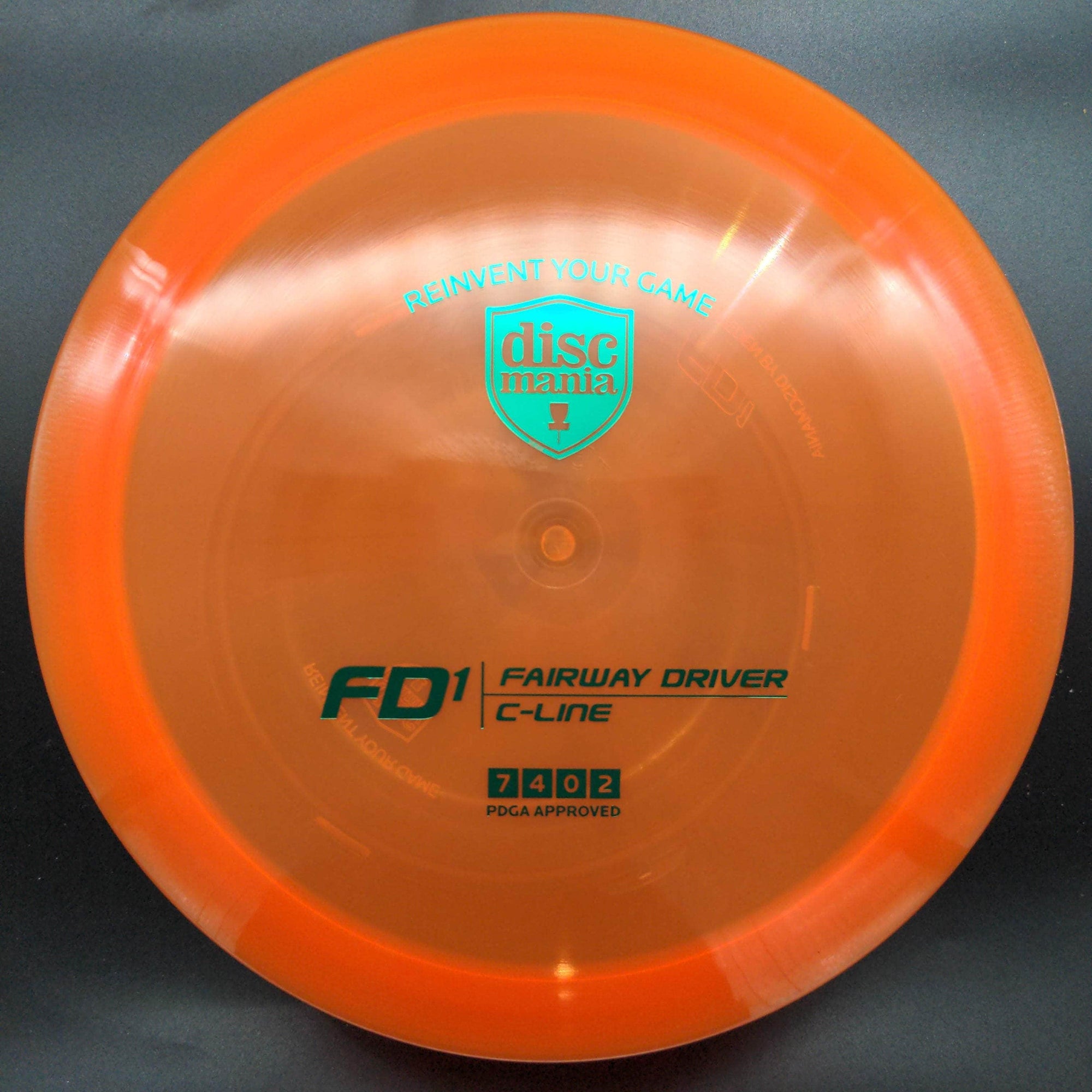 Discmania Fairway Driver Orange Green Stamp 173g FD1, C-Line Plastic